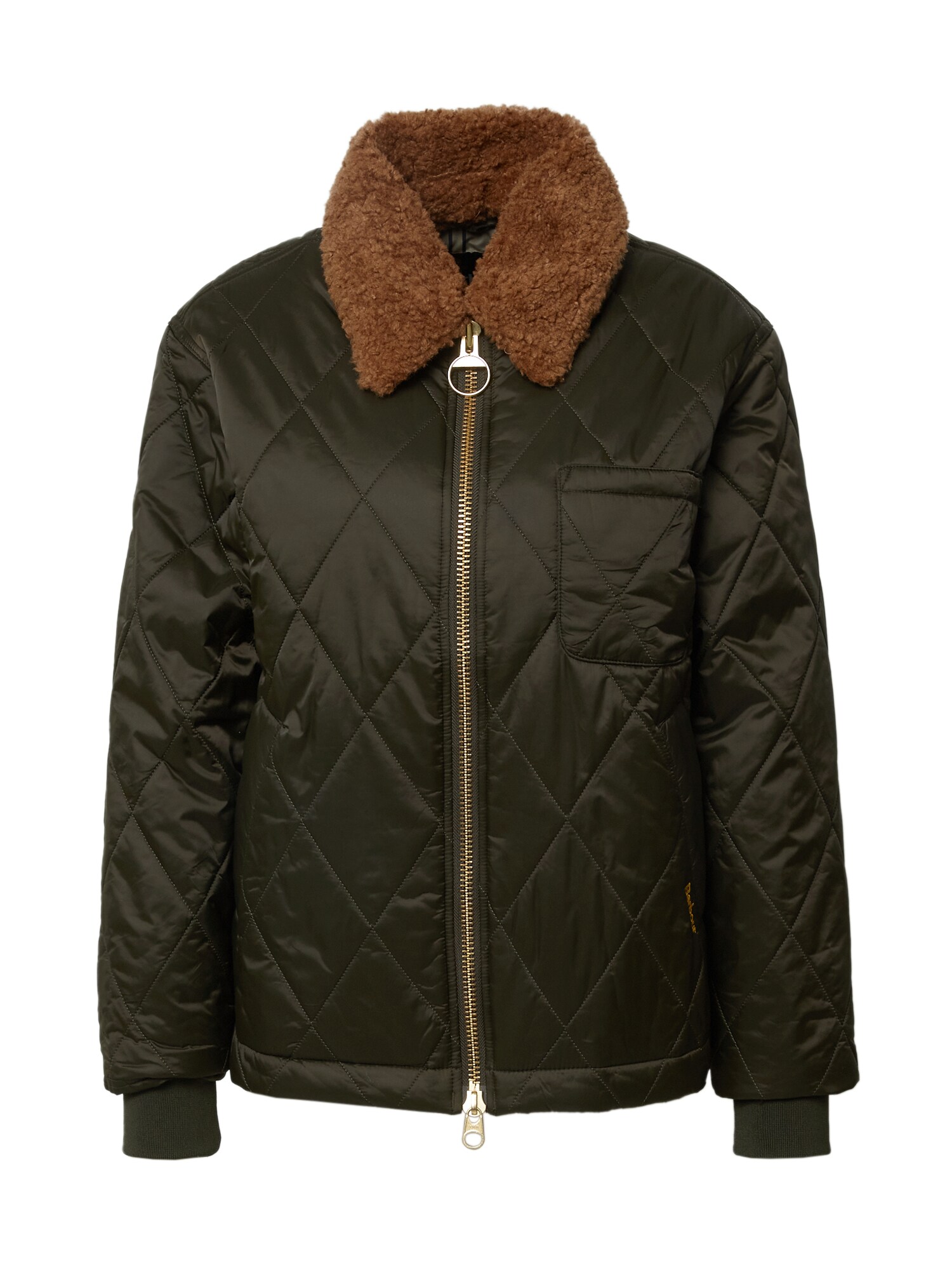 Barbour Prehodna jakna 'Vaila'  karamel / temno zelena