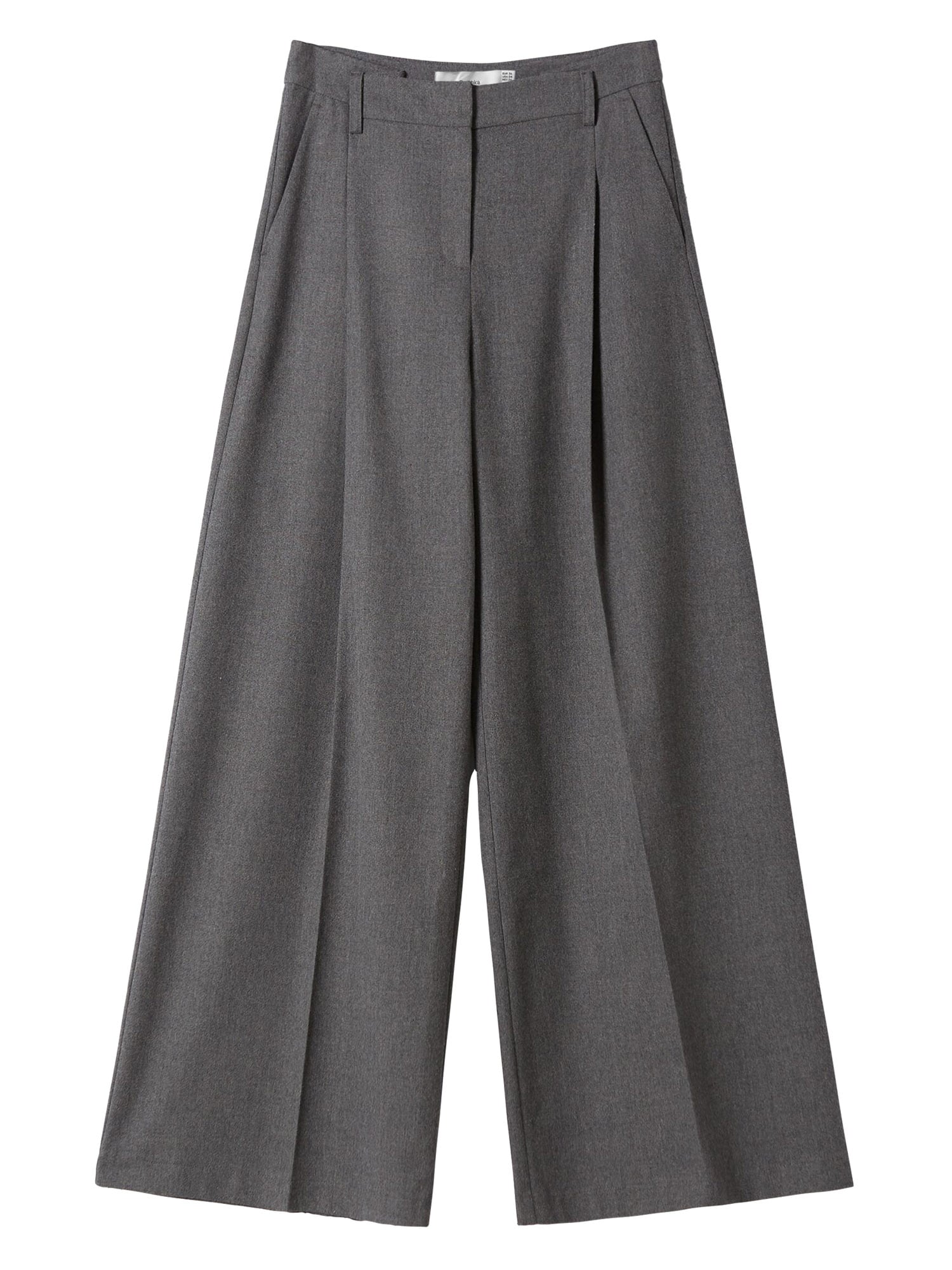 Bershka Hlače z naborki  siva