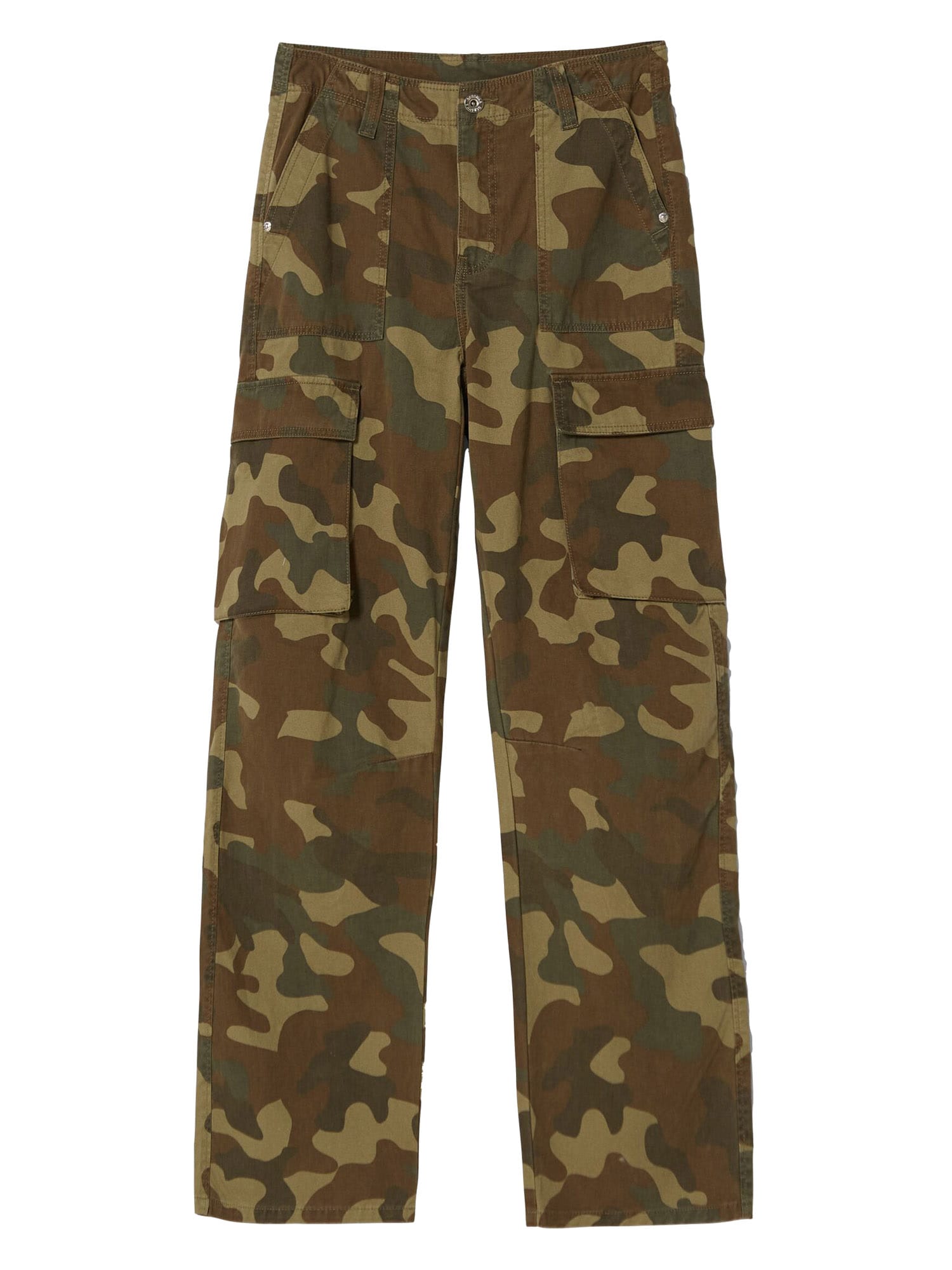 Bershka Kargo hlače  kaki / oliva