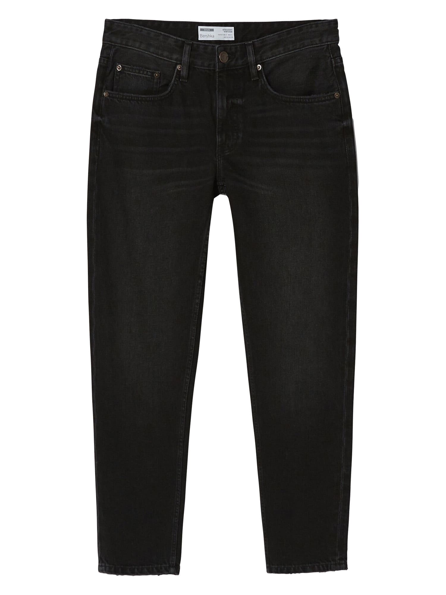 Bershka Kavbojke  črn denim