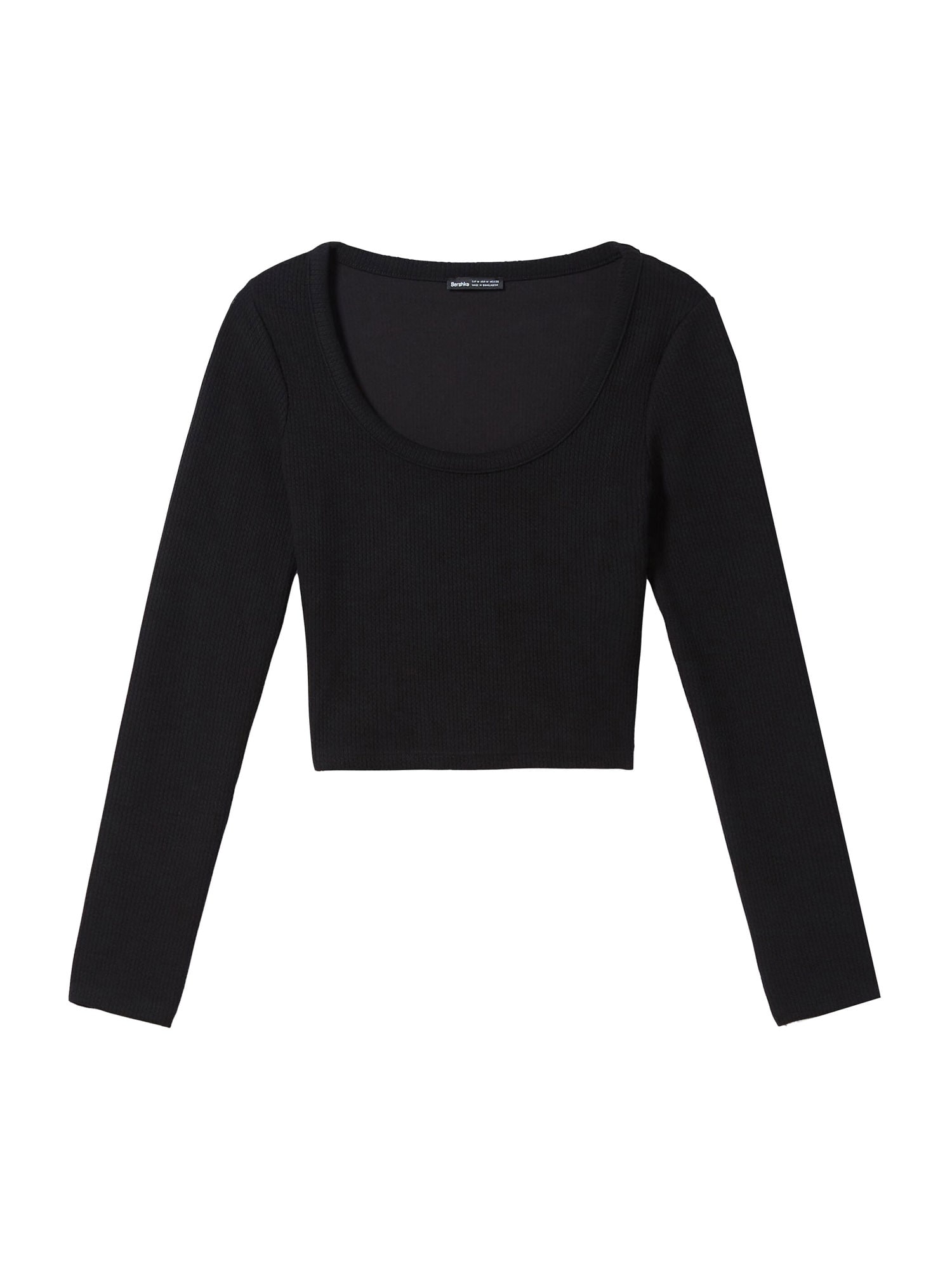 Bershka Majica  črna