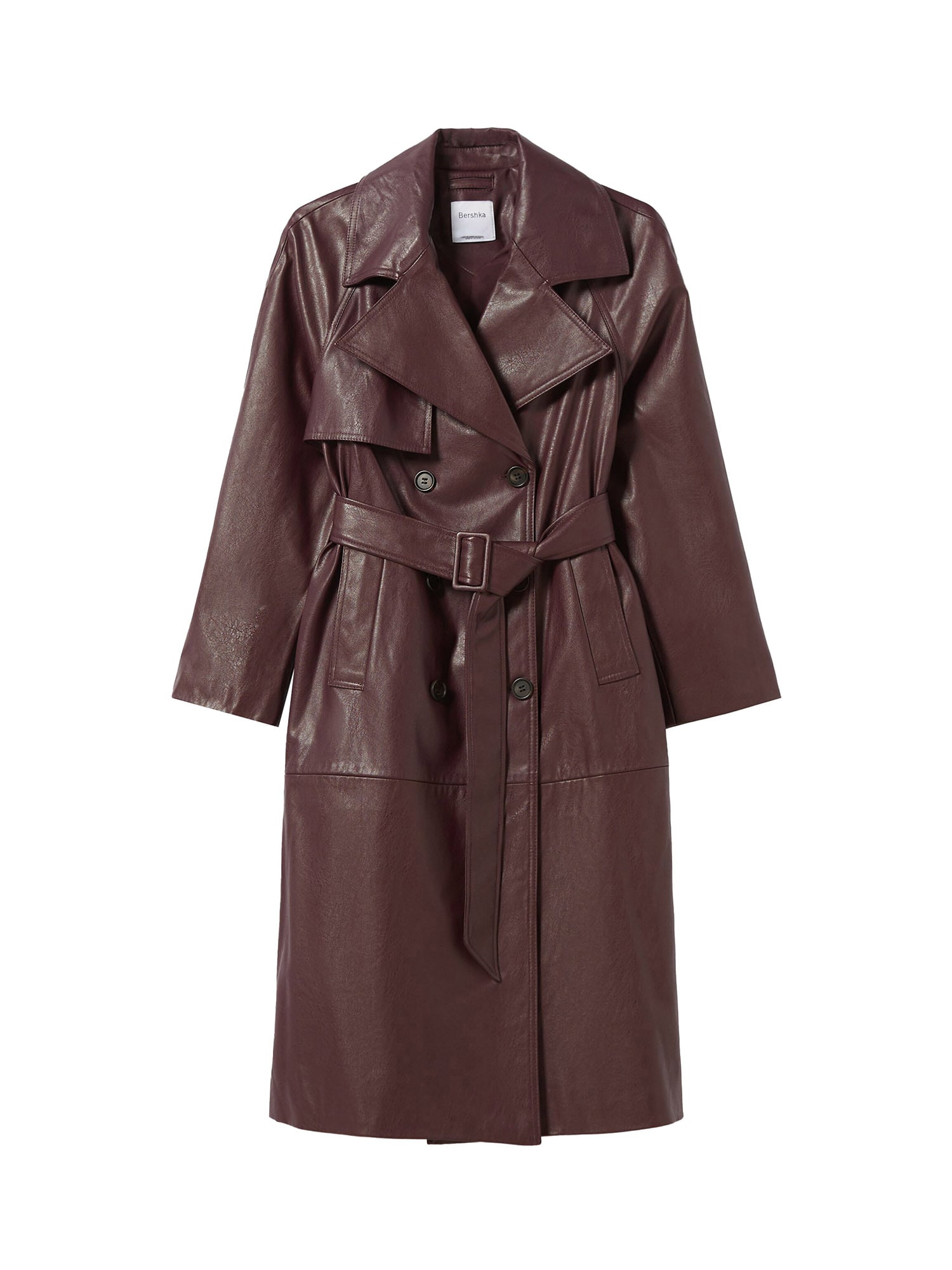 Bershka Prehoden plašč  bordo