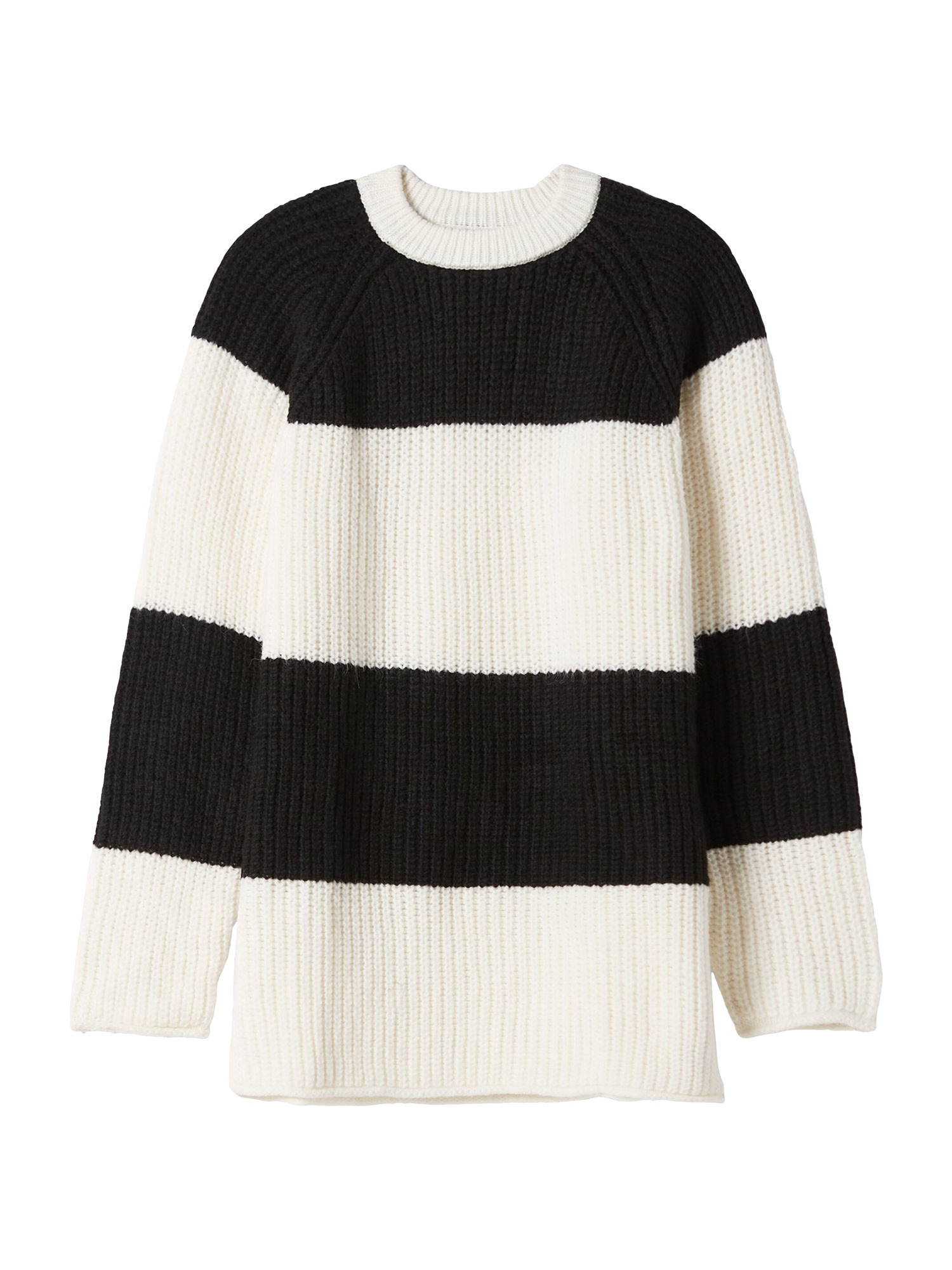 Bershka Pulover  ecru / črna
