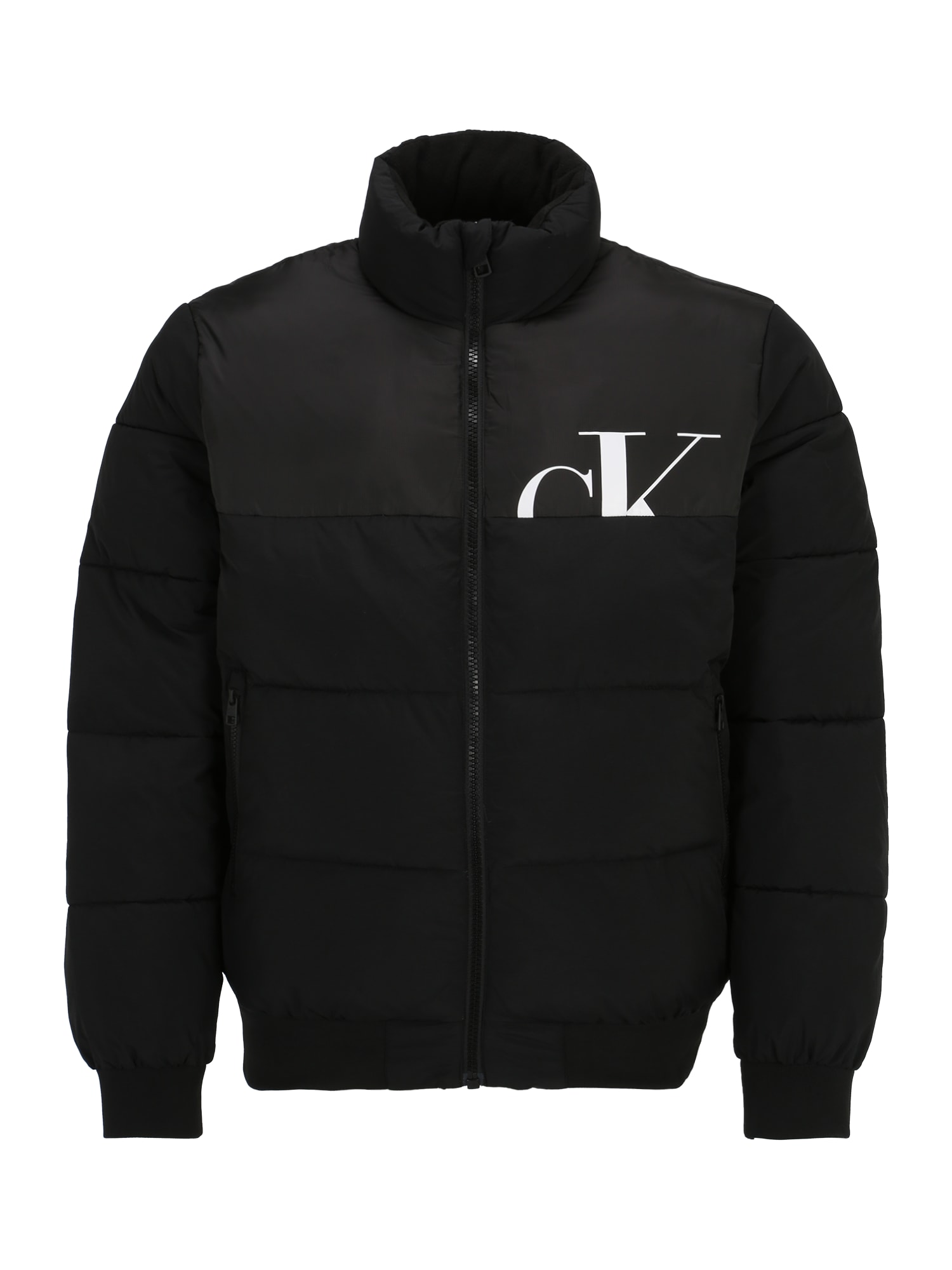 Calvin Klein Big & Tall Prehodna jakna  črna / bela