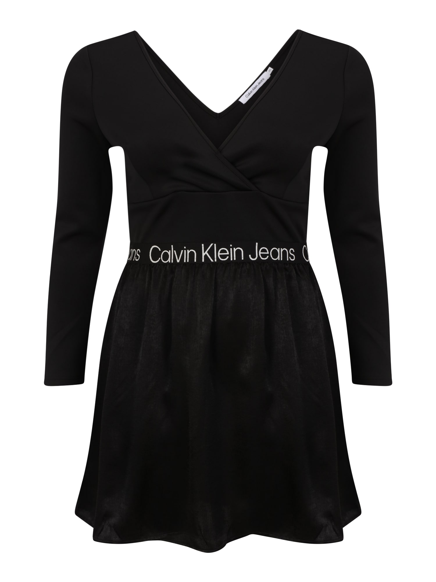 Calvin Klein Jeans Curve Obleka  črna / bela