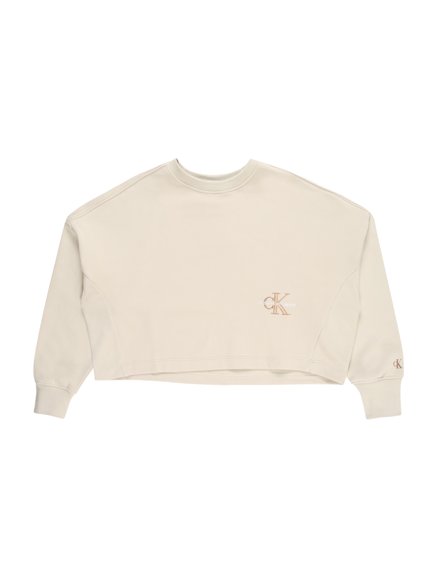 Calvin Klein Jeans Majica  bež / bakrena / bela
