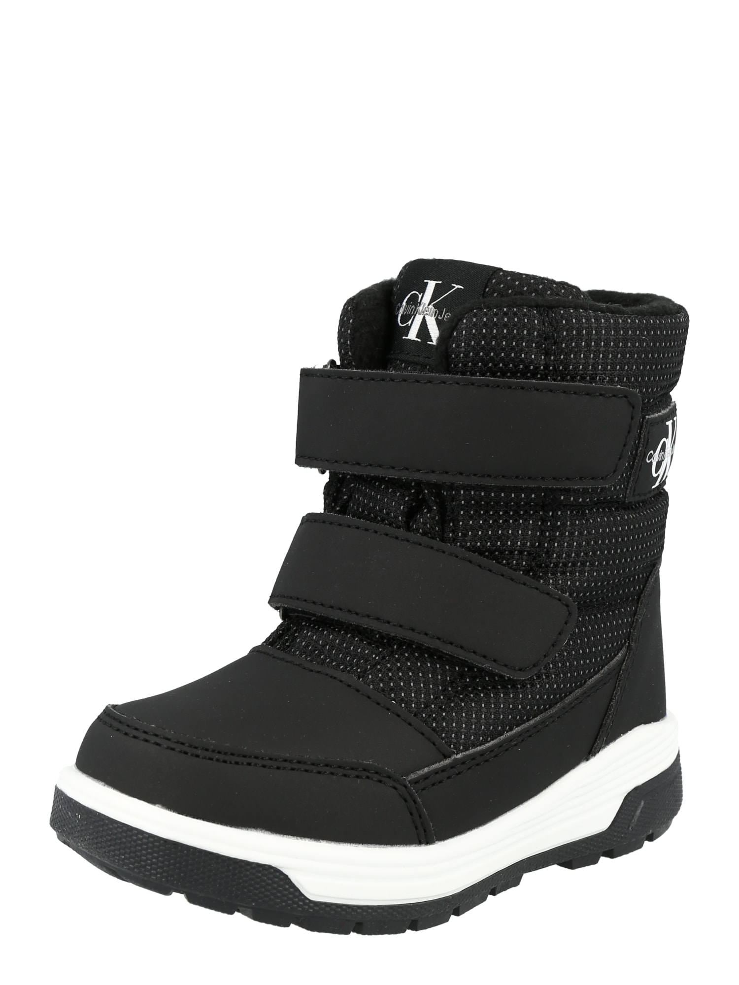 Calvin Klein Jeans Škornji za v sneg  črna / bela