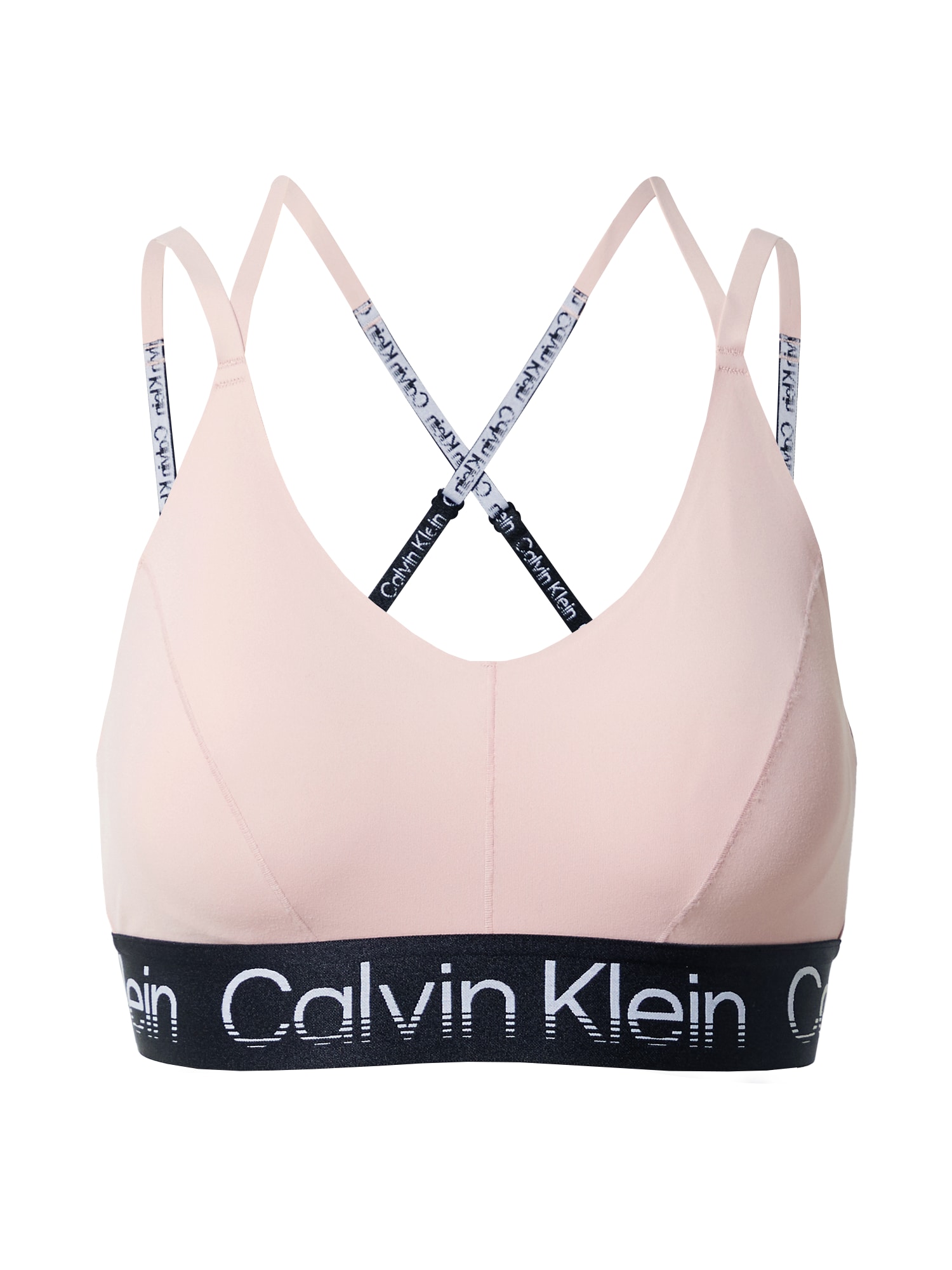 Calvin Klein Performance Športni nederček  pastelno roza / črna / bela