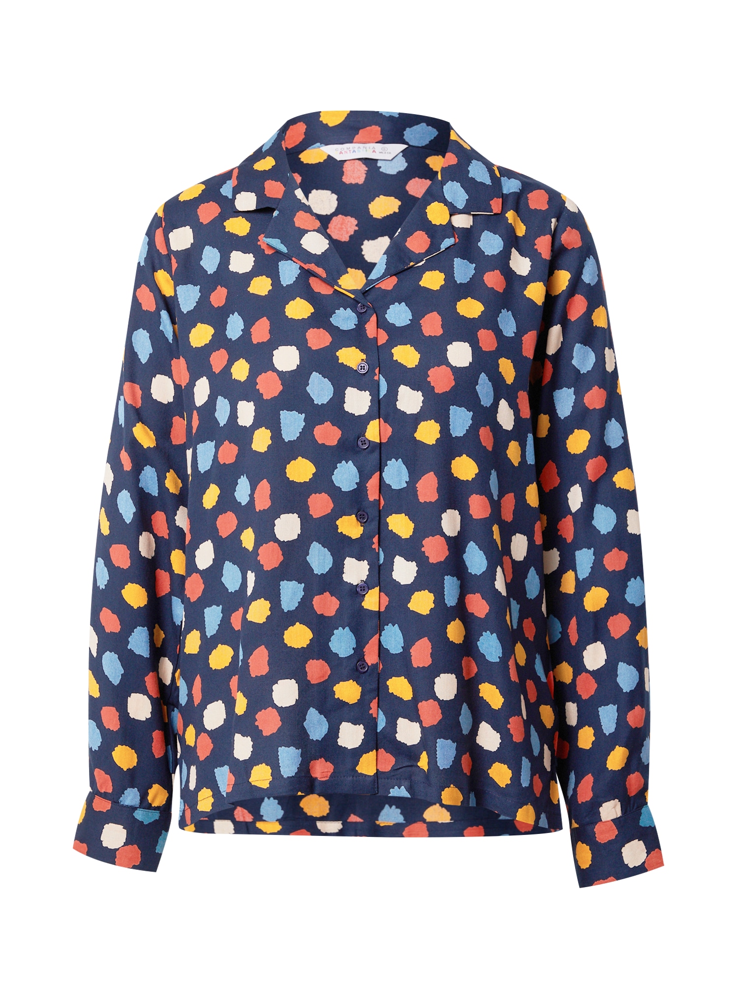 Compania Fantastica Bluza 'Camisa'  mornarska / svetlo modra / rumena / bela