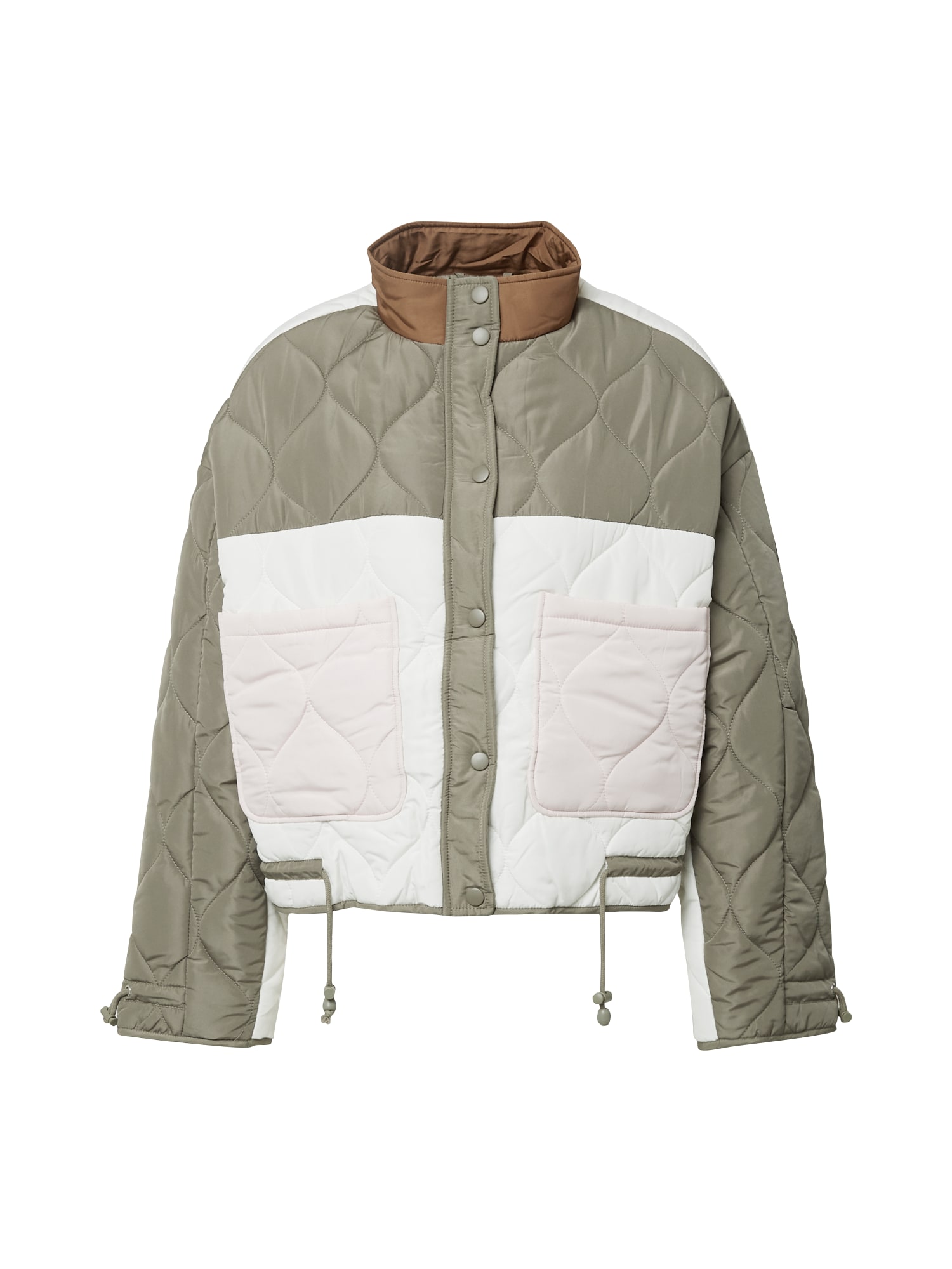 Coster Copenhagen Prehodna jakna 'Patchwork padded jacket'  nude / rjava / kaki / bela