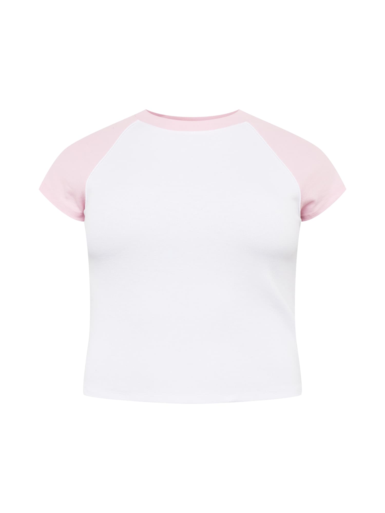 Cotton On Curve Majica 'AMBER'  roza / bela