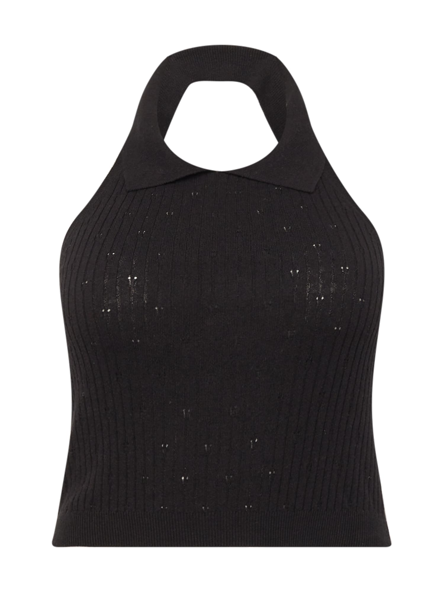 Cotton On Curve Top z naramnicami 'POINTELLE'  črna