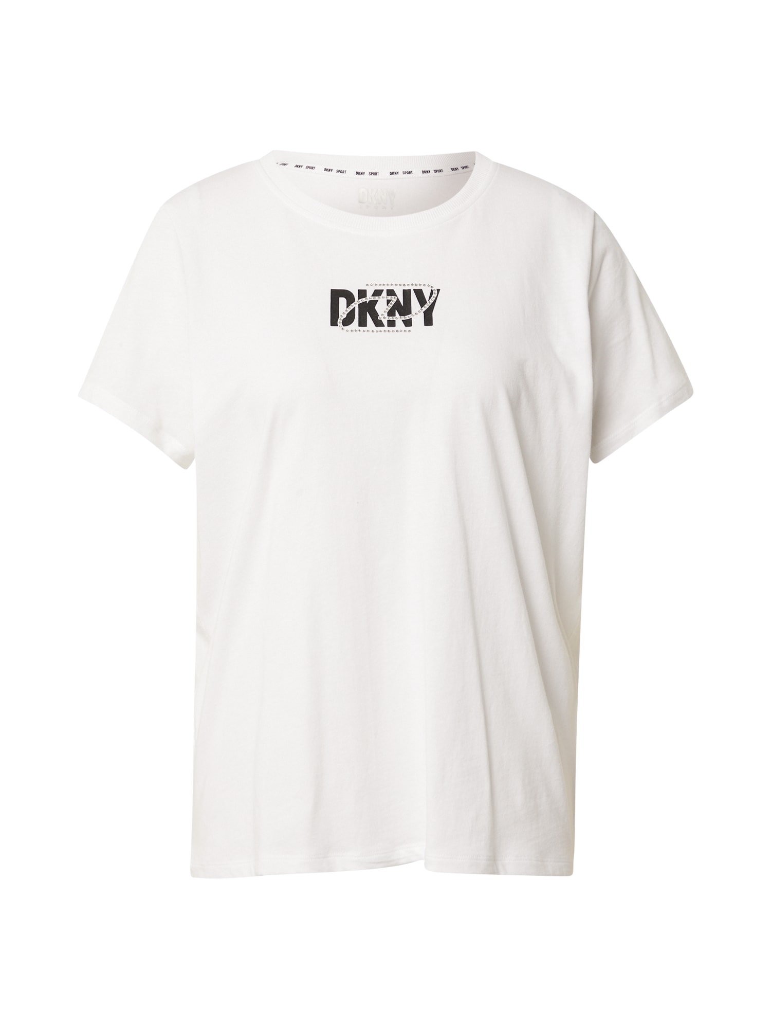 DKNY Performance Funkcionalna majica  črna / bela