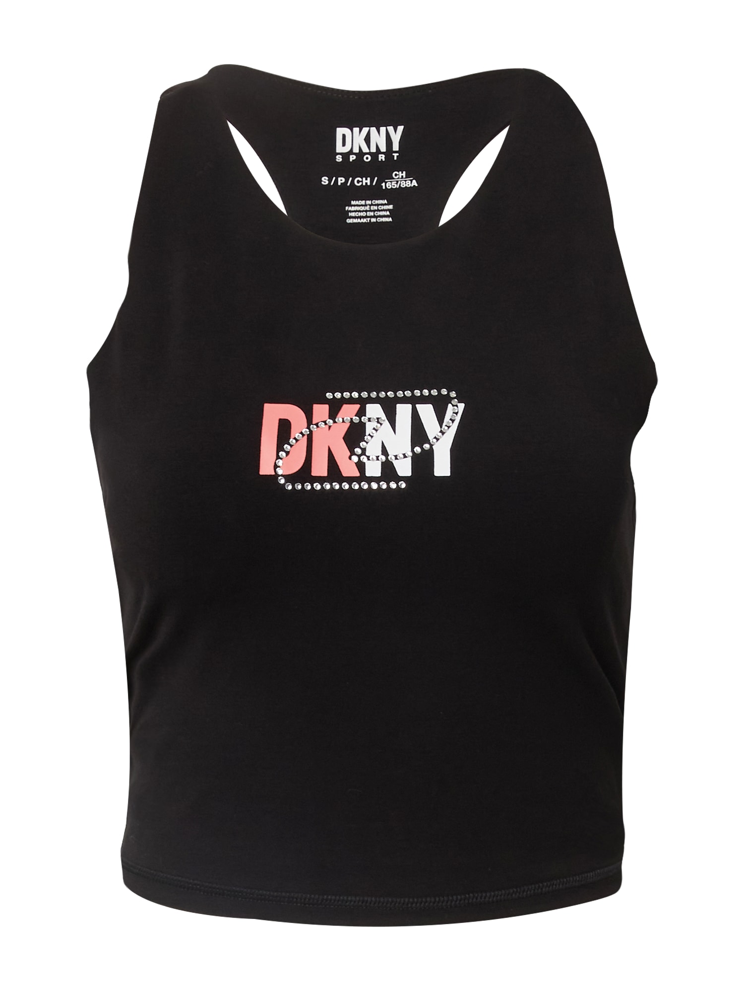DKNY Performance Športni top  svetlo roza / črna / bela