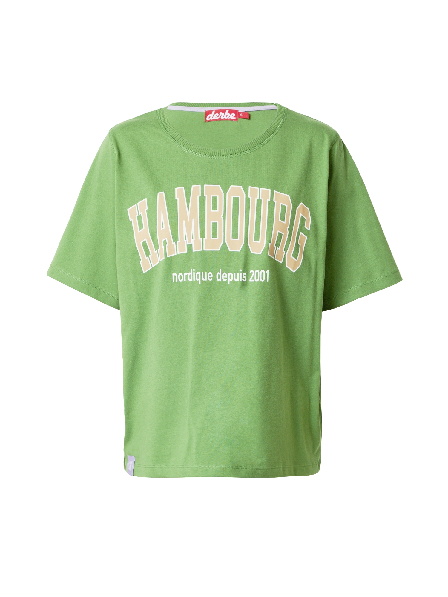 Derbe Majica 'Hambourg'  bež / svetlo zelena / bela