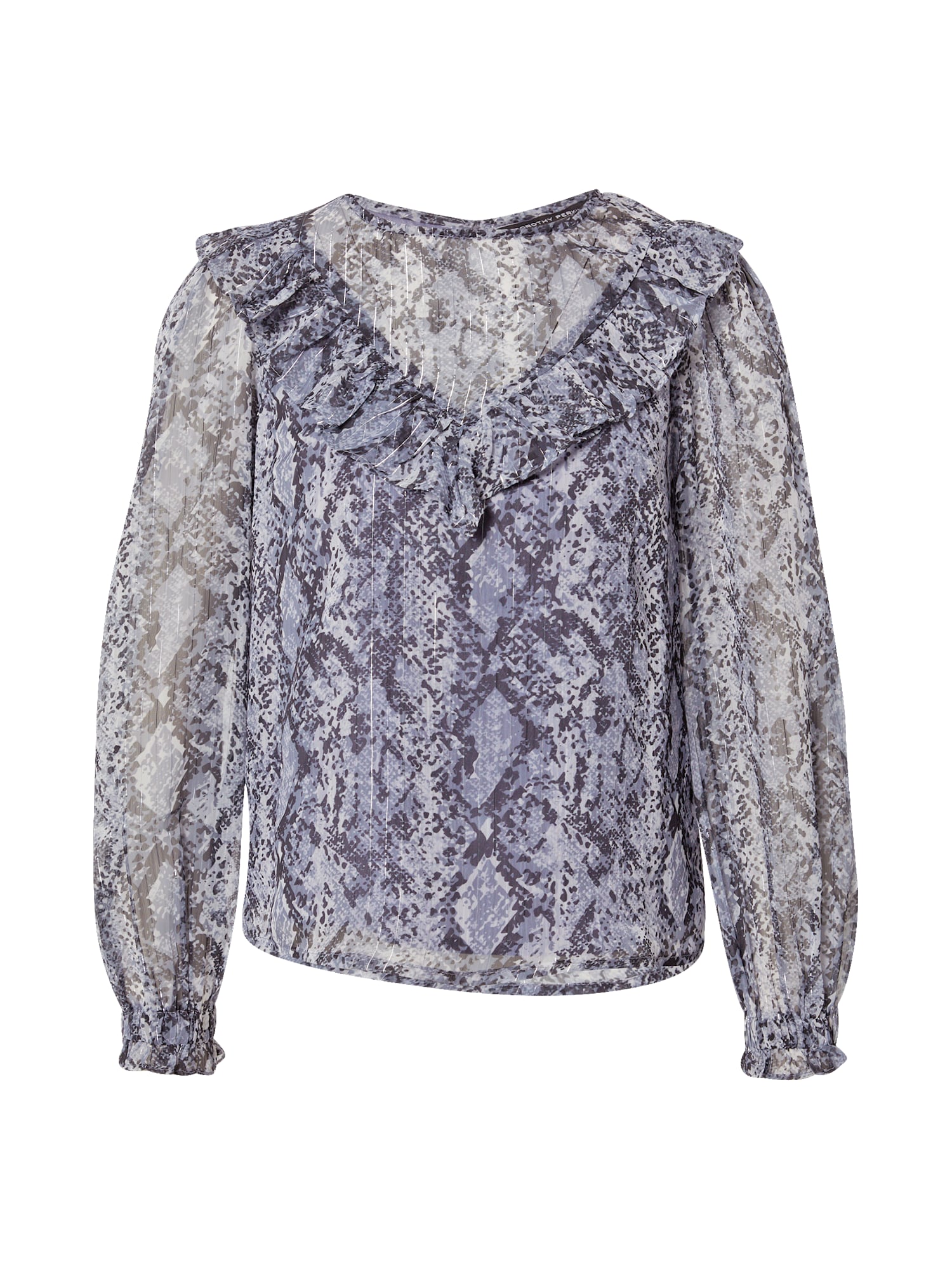 Dorothy Perkins Bluza  dimno modra / srebrno-siva / lila / srebrna