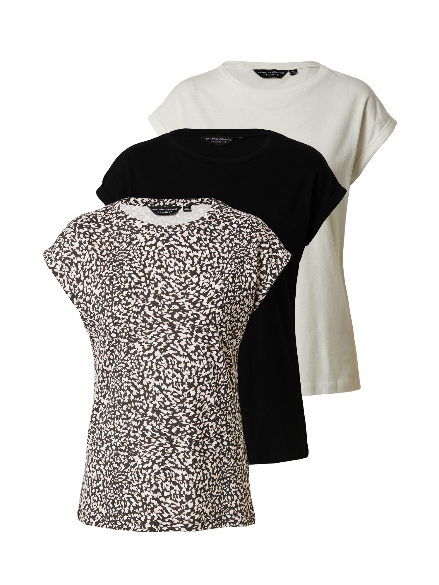 Dorothy Perkins Majica  kremna / črna / bela