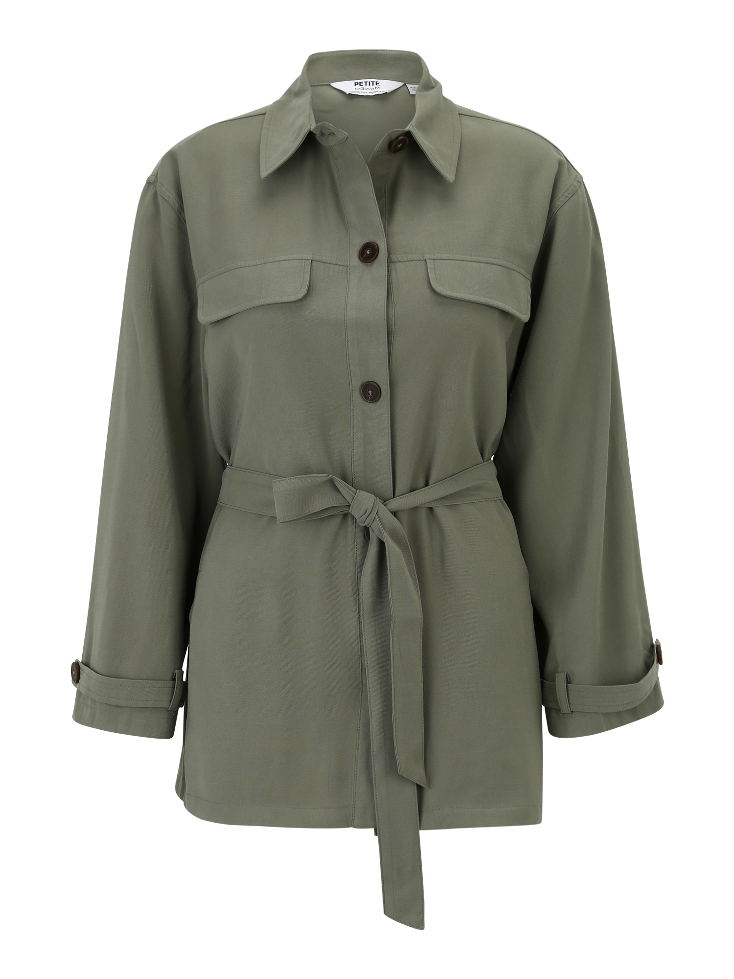 Dorothy Perkins Petite Prehodna jakna  kaki