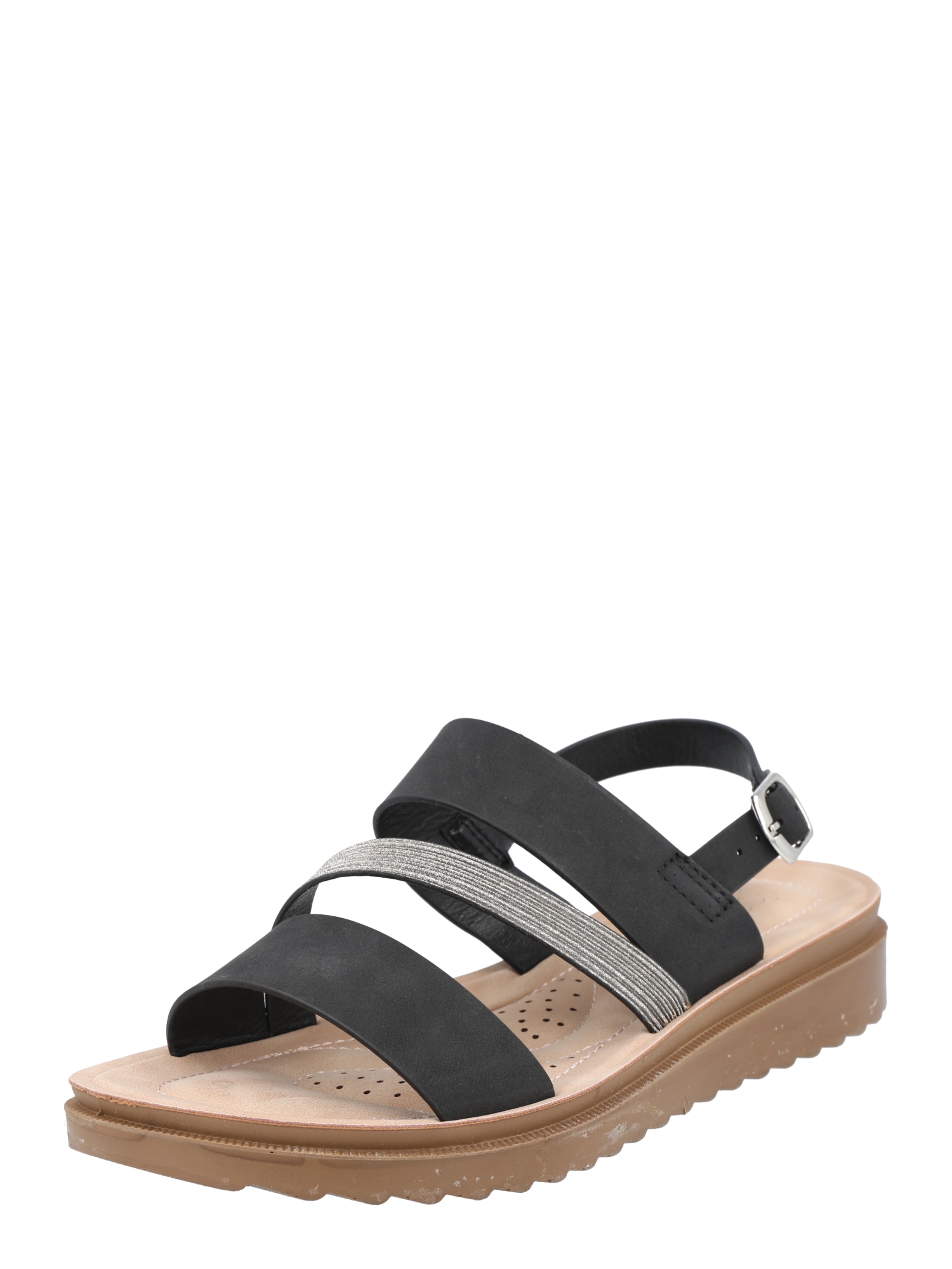 Dorothy Perkins Sandali 'Aria'  črna / srebrna