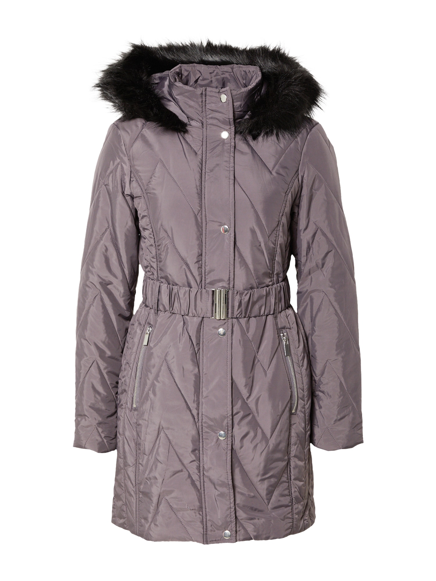 Dorothy Perkins Zimski plašč  temno siva / črna