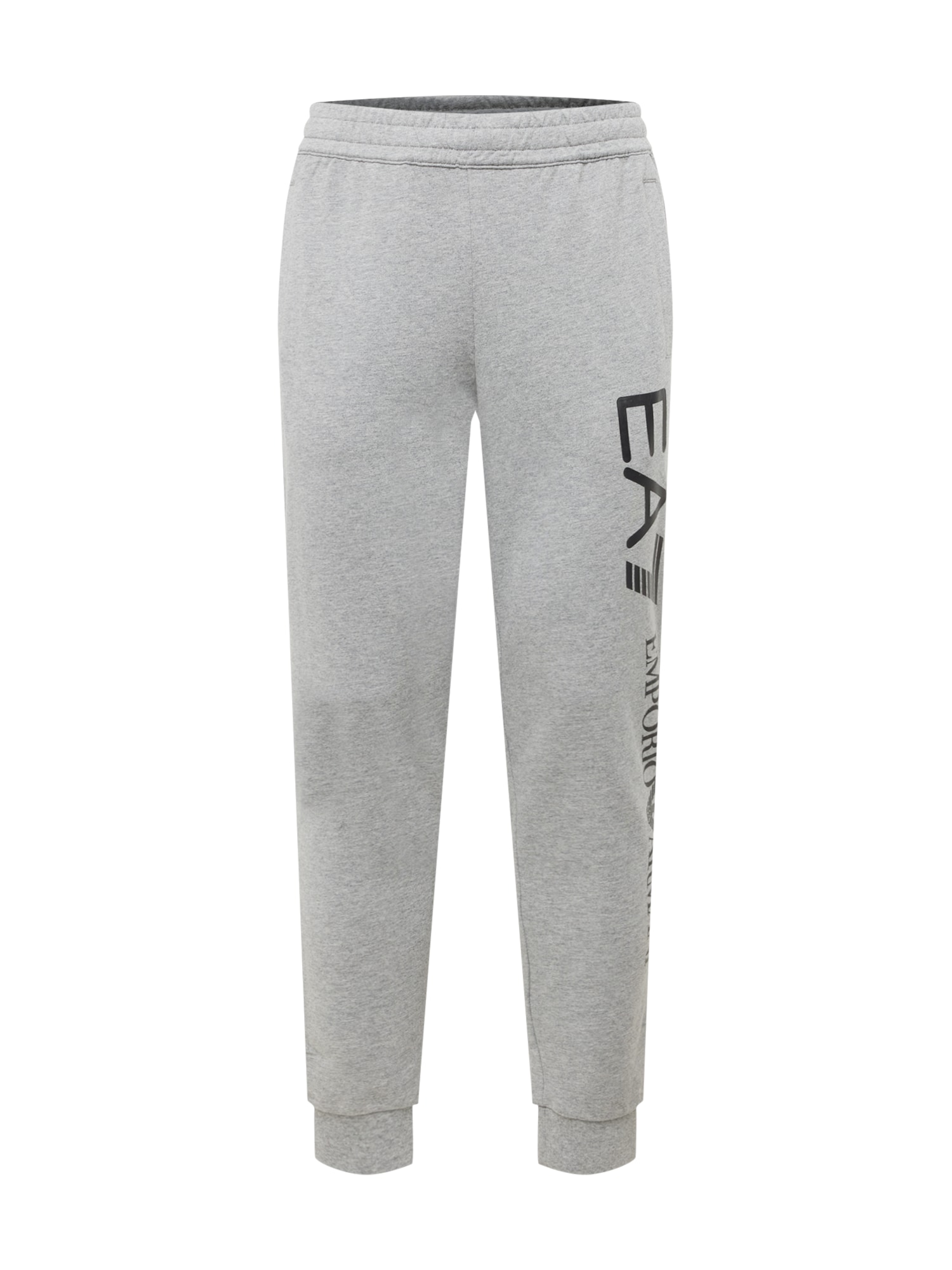 EA7 Emporio Armani Hlače  pegasto siva / črna