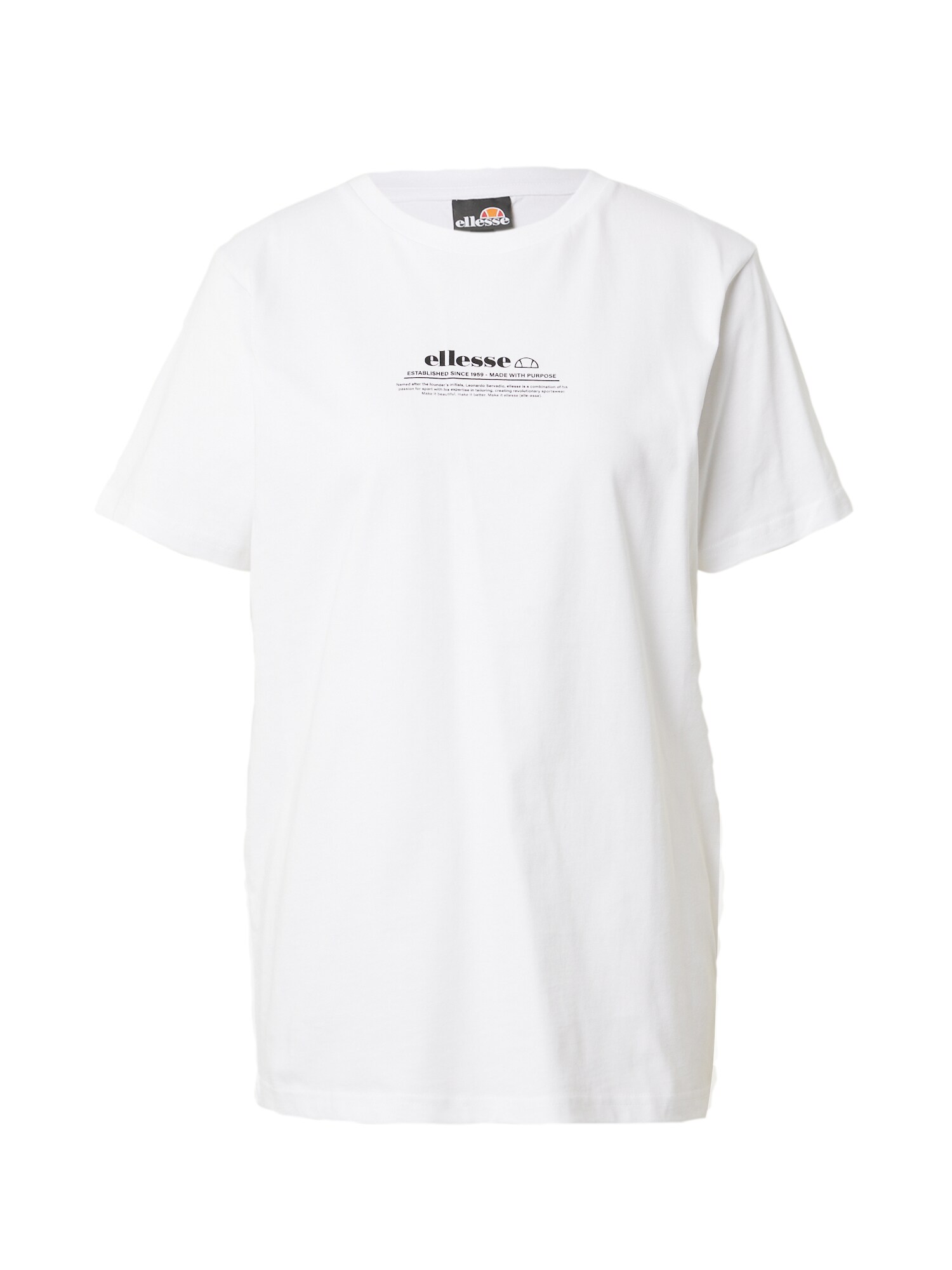 ELLESSE Majica 'Russano'  črna / bela