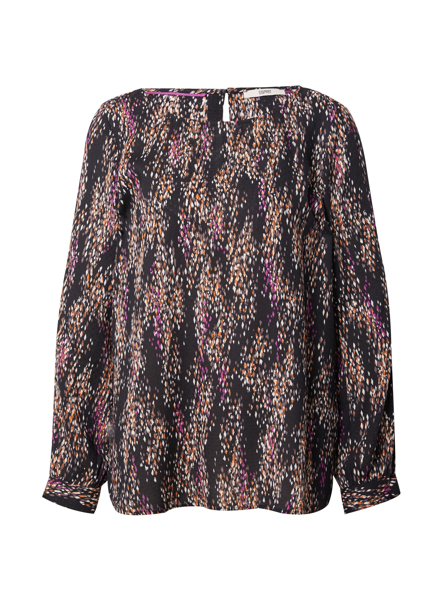 ESPRIT Bluza 'Lille'  rjava / lila / črna / bela