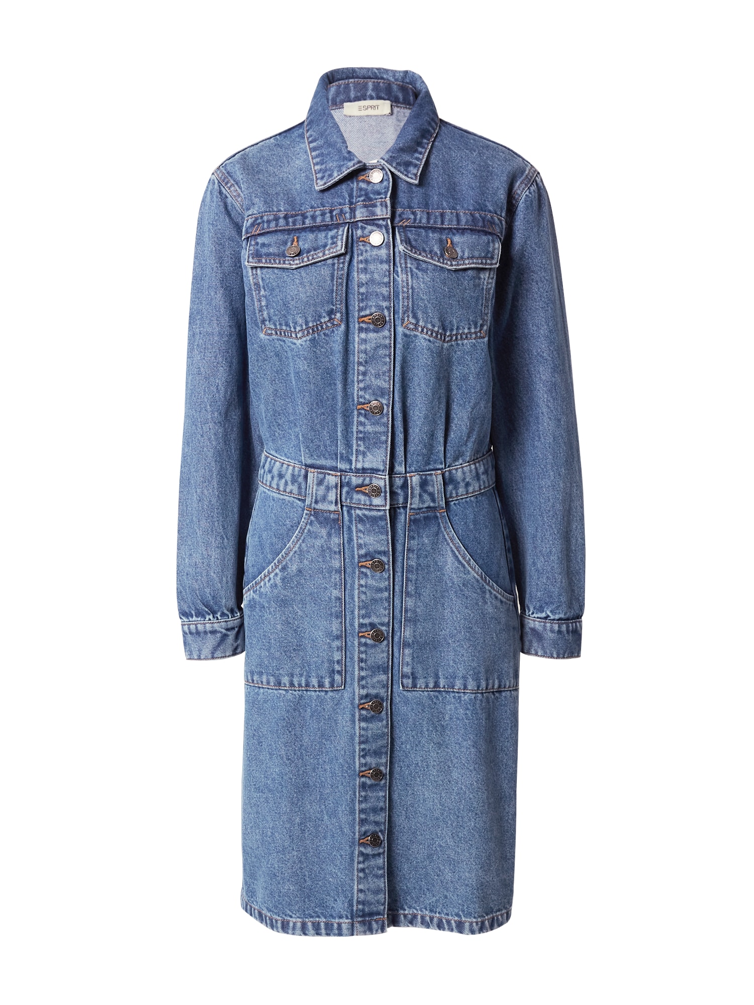 ESPRIT Dolga srajca  moder denim