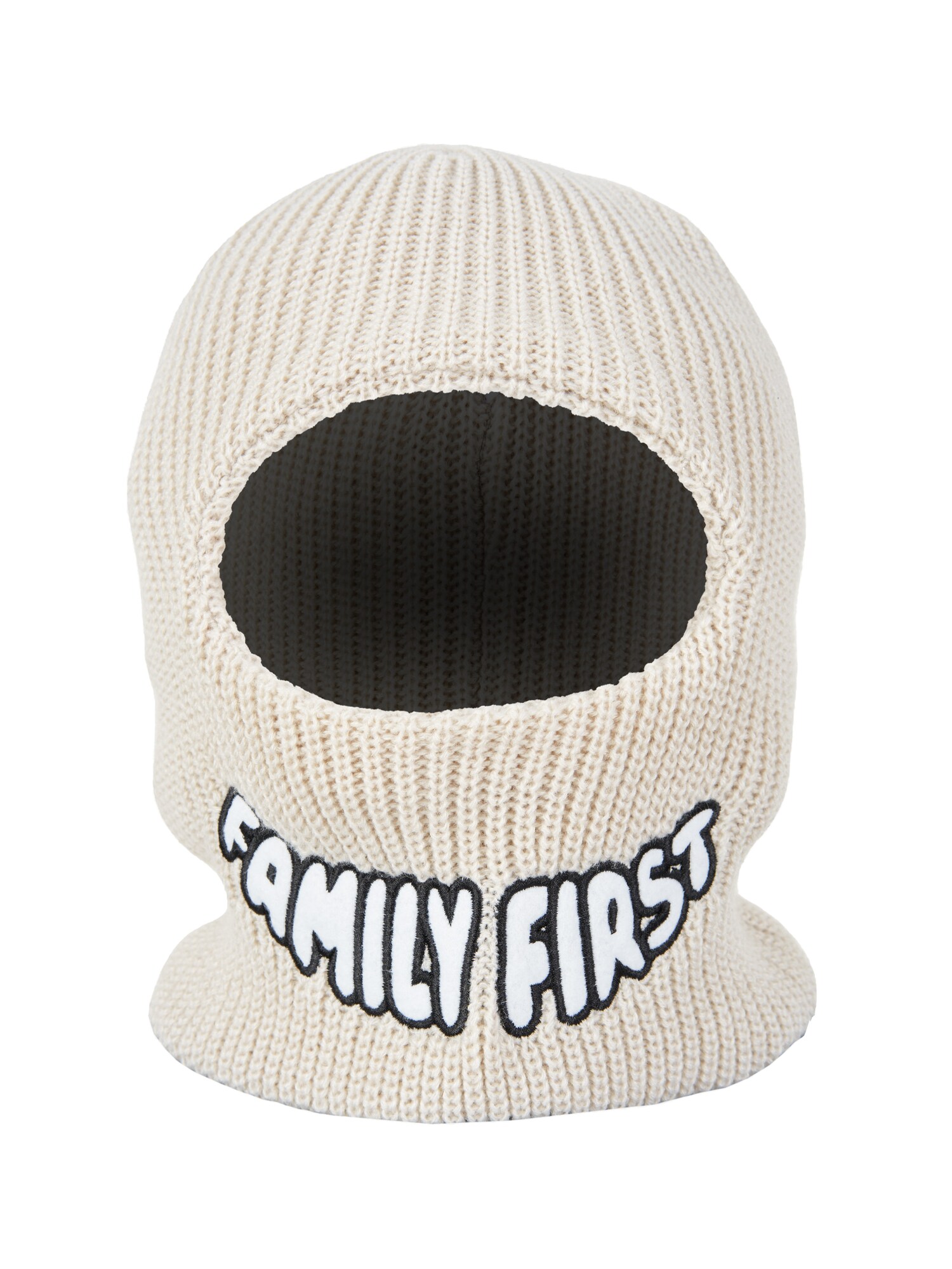 FAMILY 1ST FAMILY 4EVER Kape 'Big Smile Balaclava'  off-bela