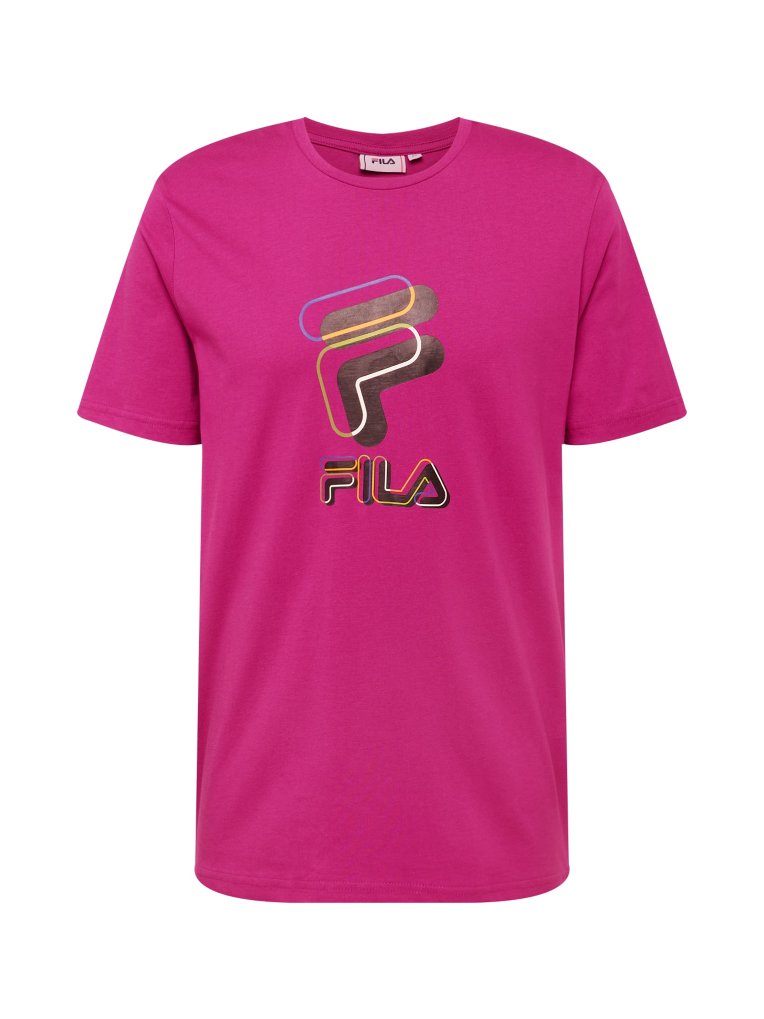 FILA Majica 'BIBBIENA'  rumena / fuksija / črna / bela