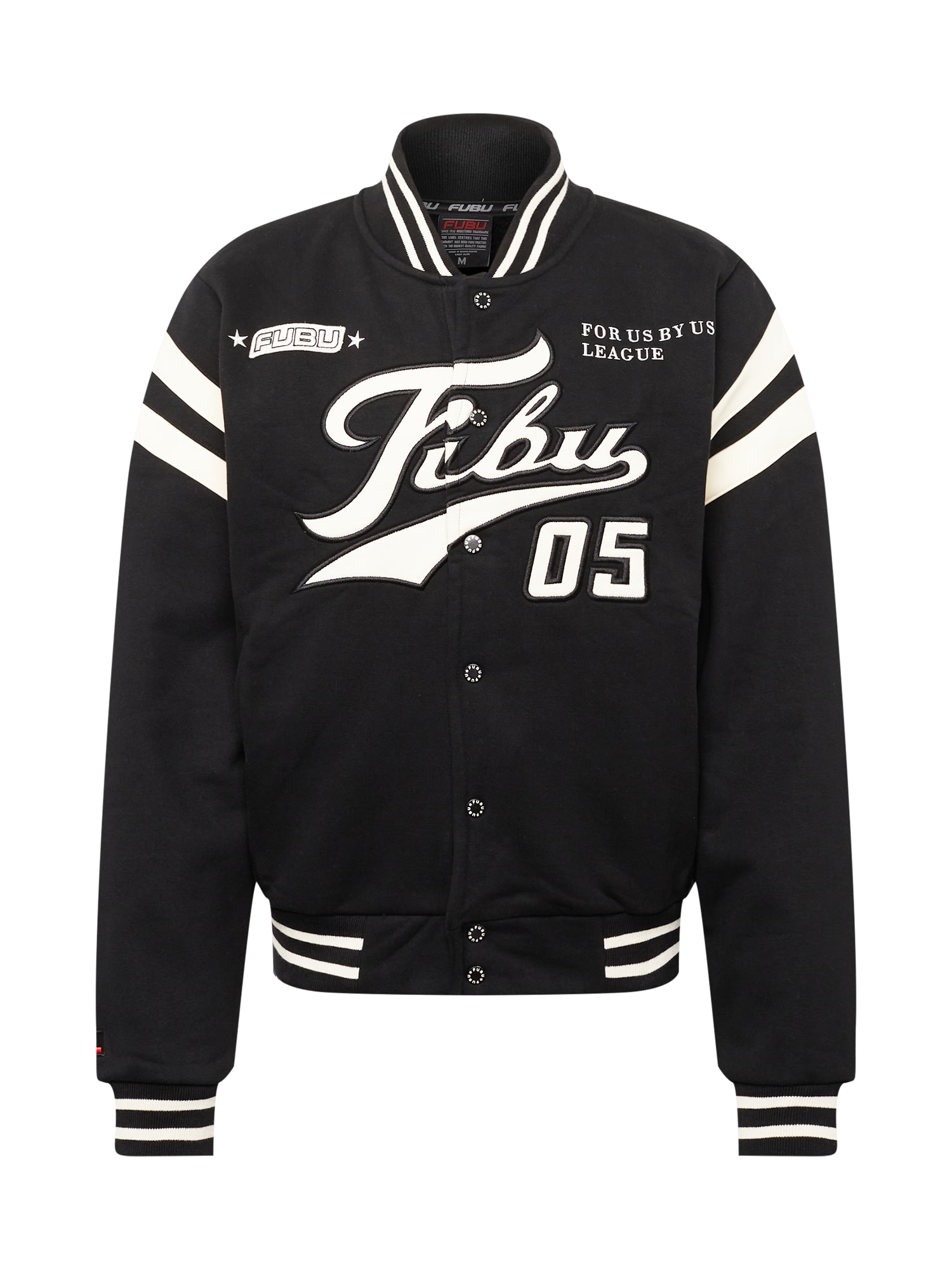 FUBU Prehodna jakna 'Varsity'  črna / bela