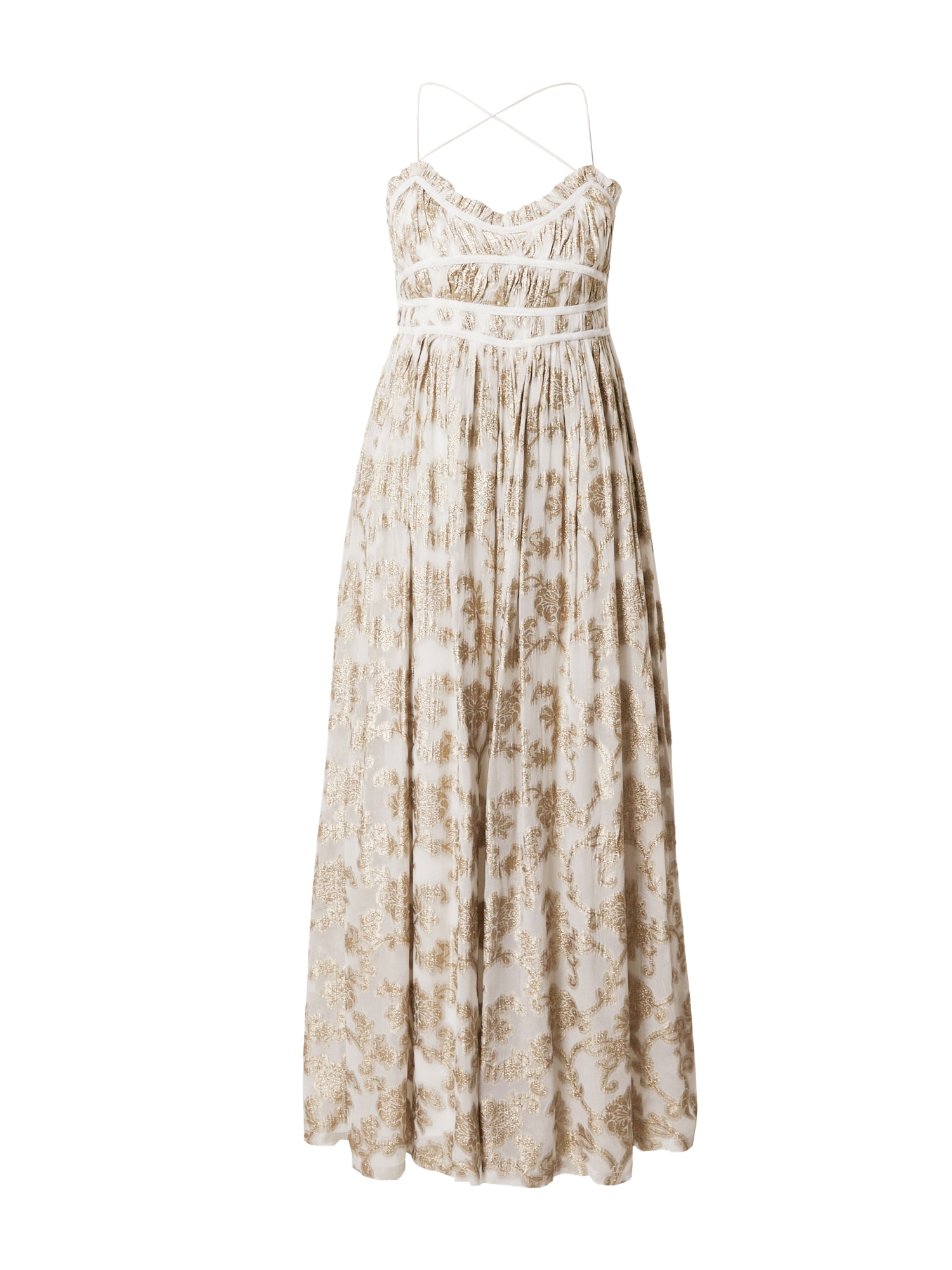 Free People Koktejl obleka 'CHARLIE'  zlata / bela
