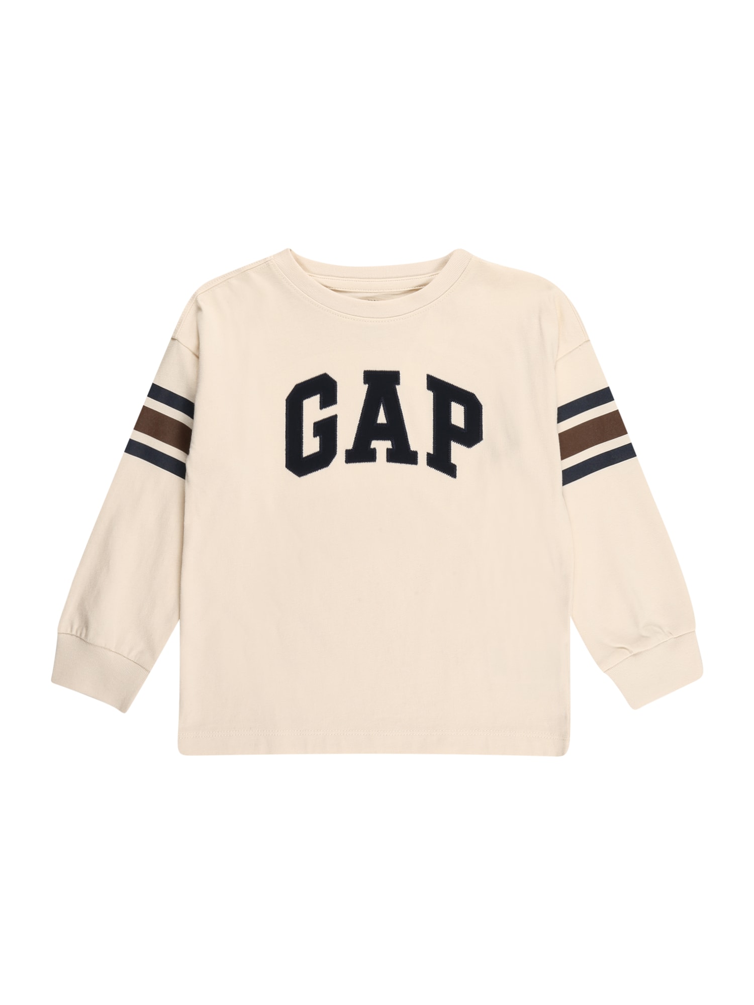GAP Majica  bež / kobalt modra / temno rjava / črna