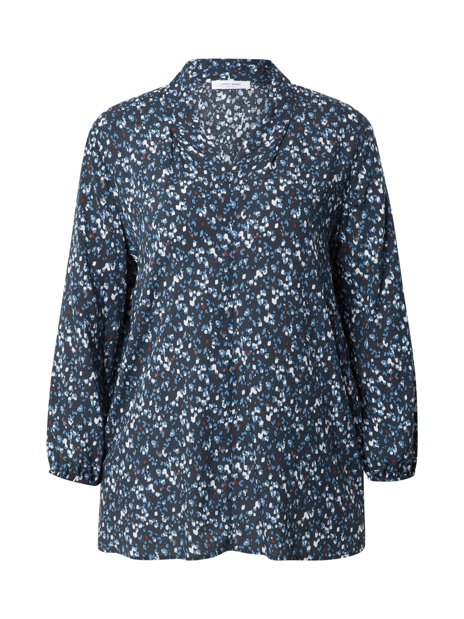 GERRY WEBER Bluza  mornarska / svetlo modra / rjava / bela