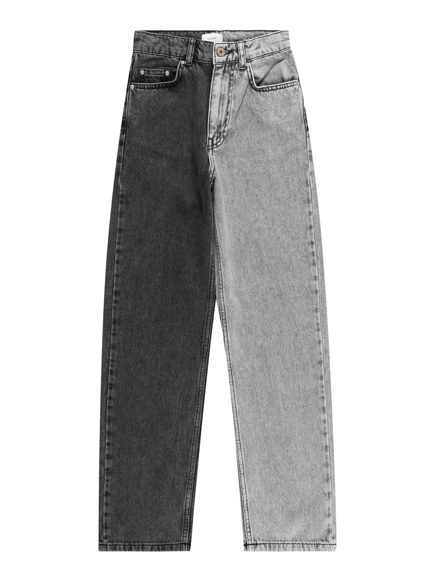 GRUNT Kavbojke  siv denim / črn denim