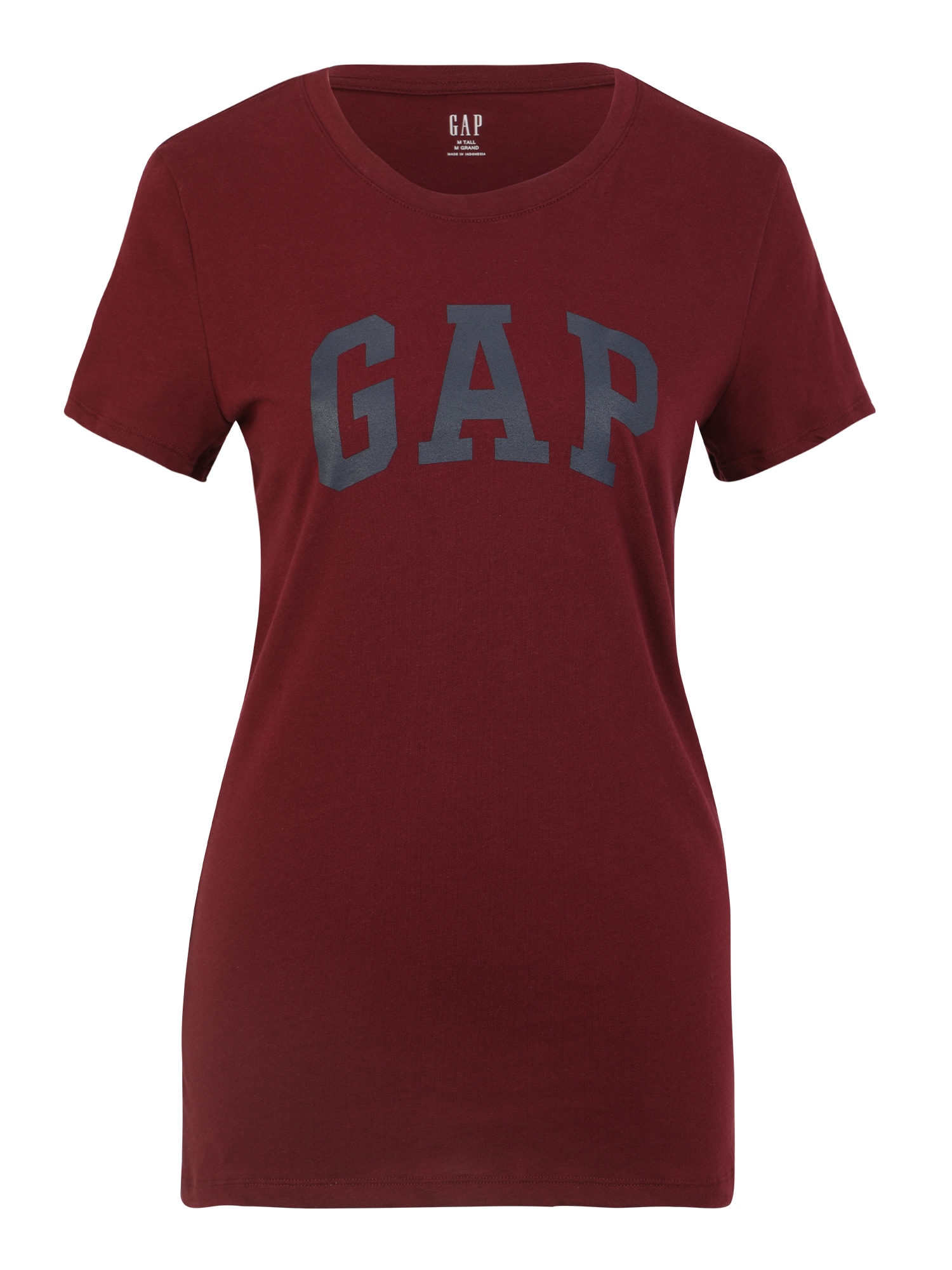Gap Tall Majica  temno siva / vinsko rdeča
