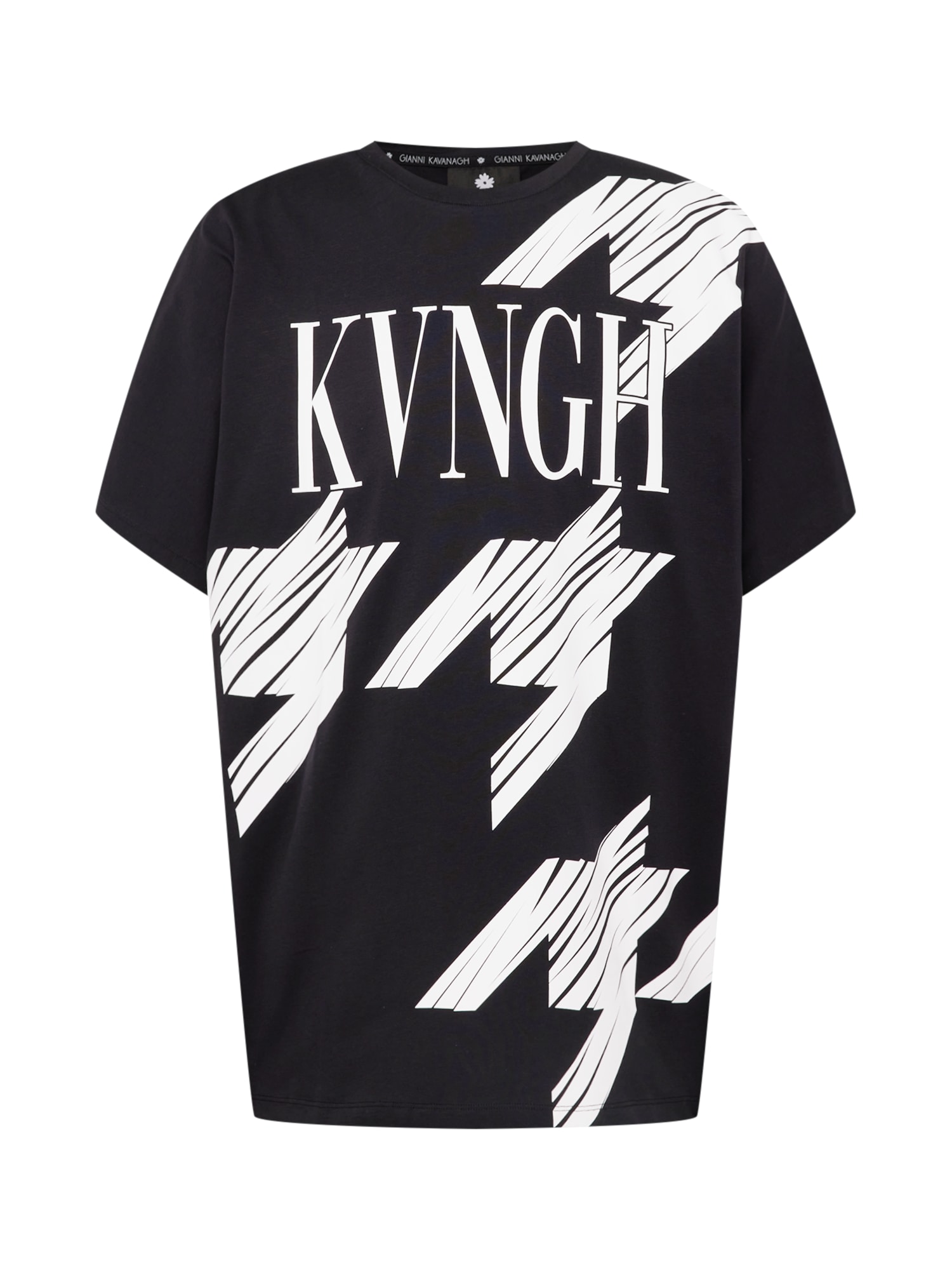 Gianni Kavanagh Majica 'Black Dynamic'  črna / bela
