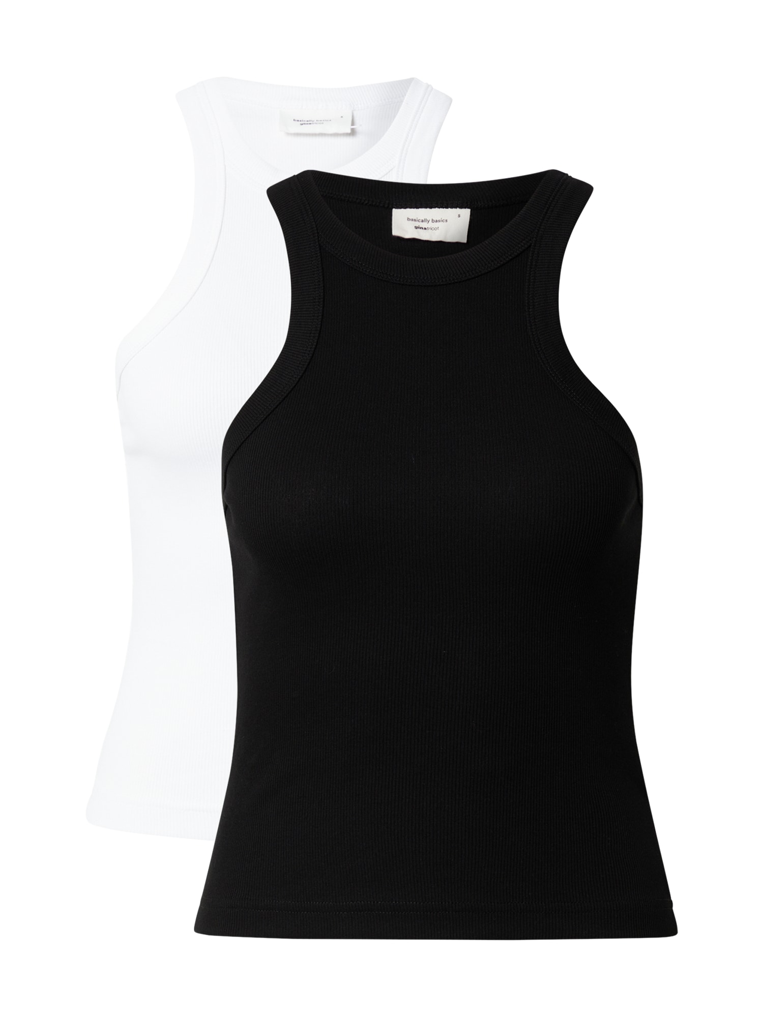 Gina Tricot Top  črna / bela