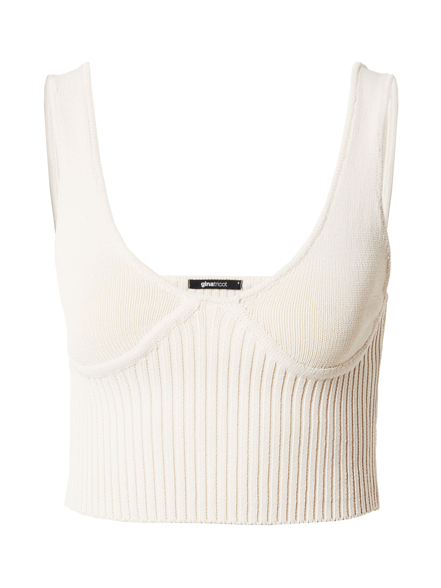 Gina Tricot Top z naramnicami 'Rita'  volneno bela