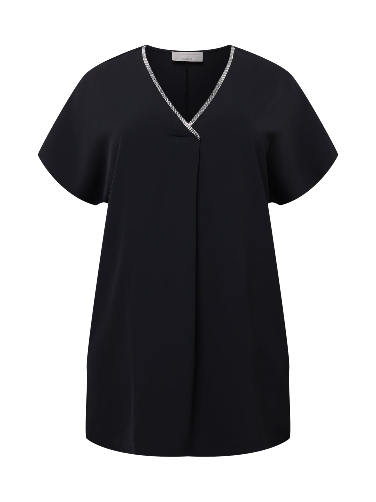 Guido Maria Kretschmer Curvy Collection Obleka 'Lexa'  črna / srebrna