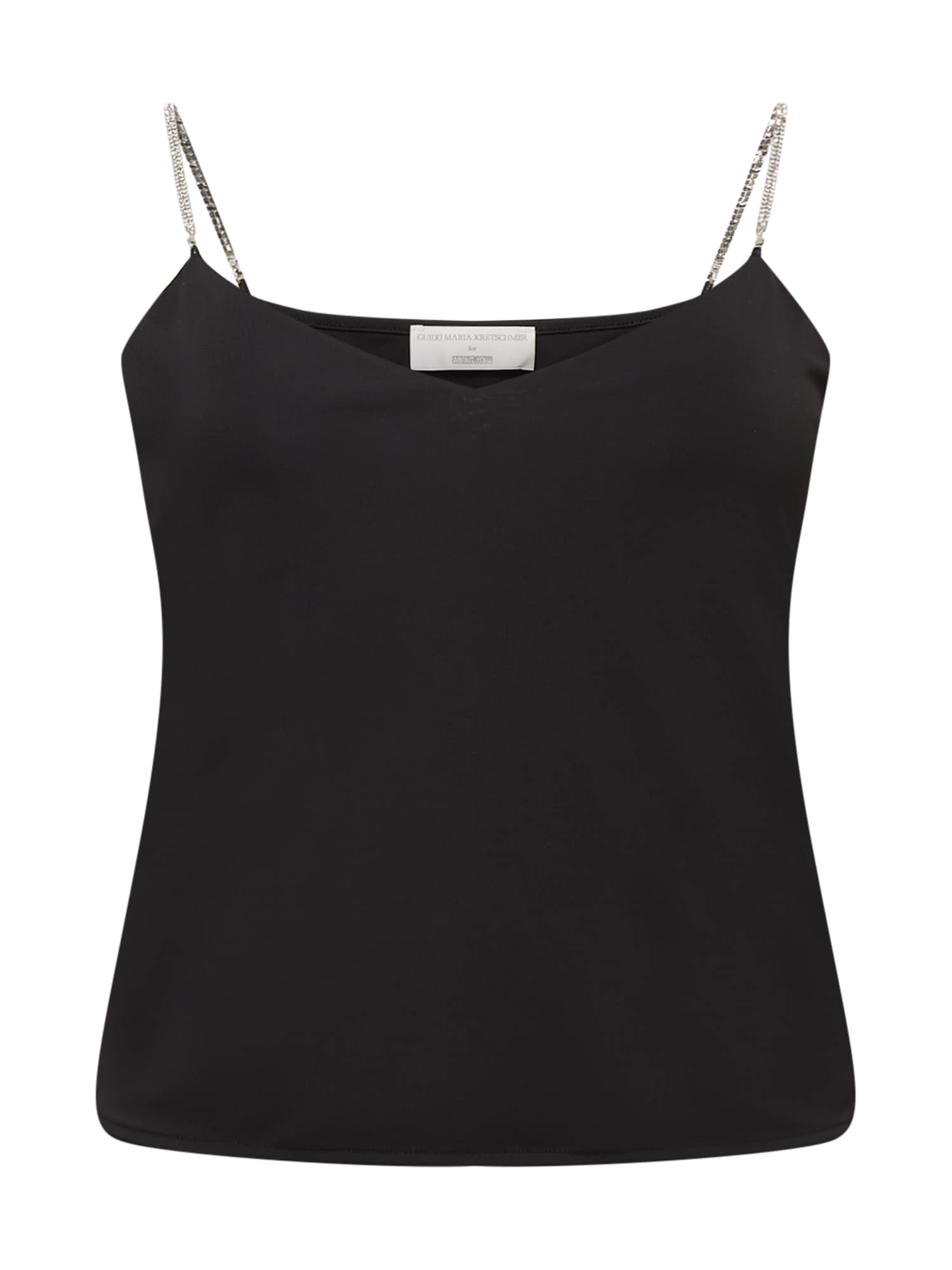 Guido Maria Kretschmer Curvy Collection Top 'Emelie'  črna / transparentna