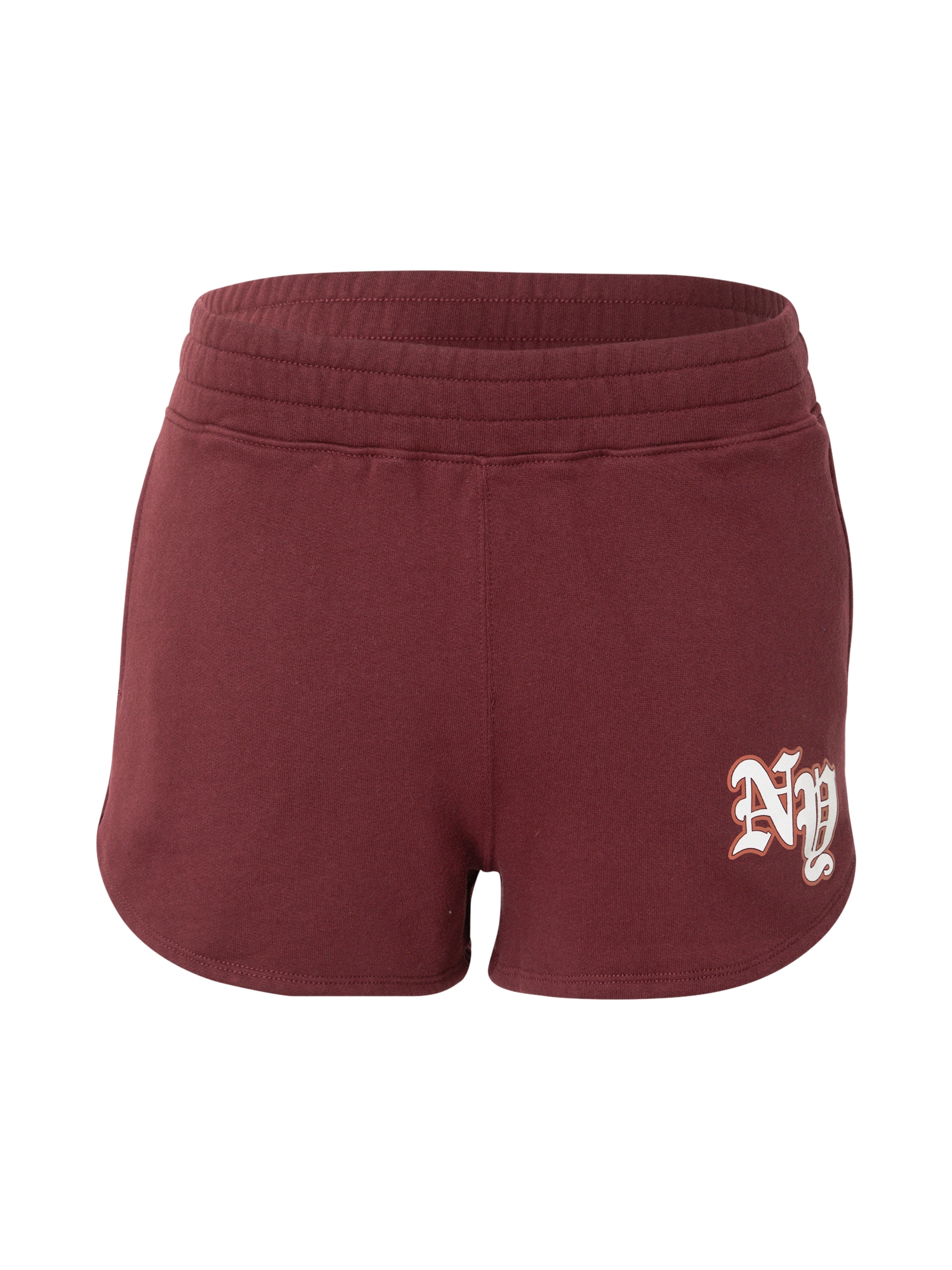 HOLLISTER Hlače 'DARK ACADEMIA'  bordo / bela