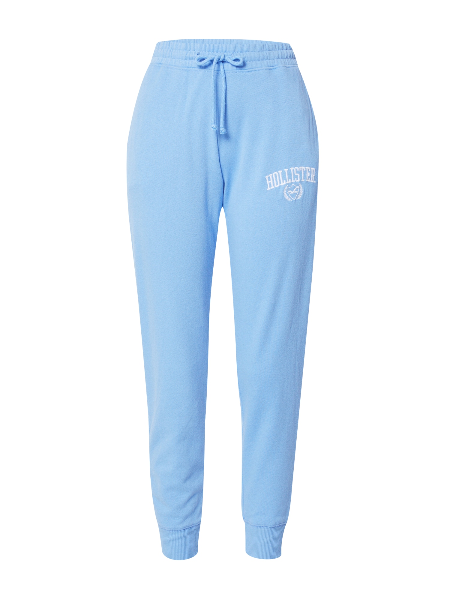 HOLLISTER Hlače  svetlo modra / bela