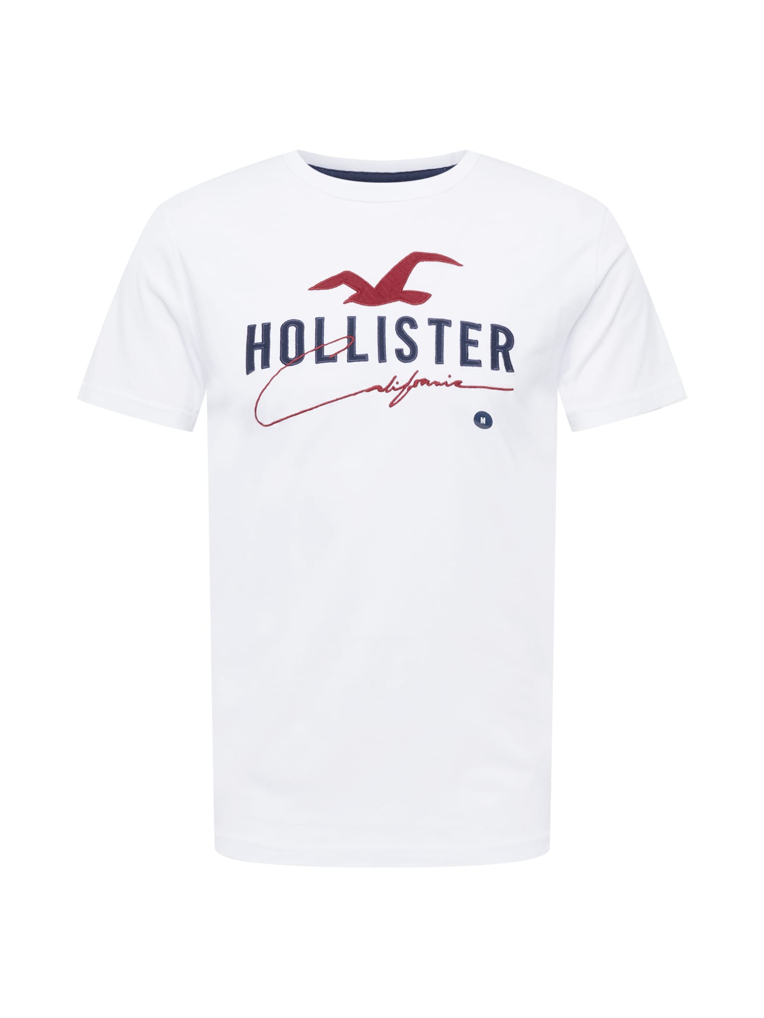 HOLLISTER Majica  češnjevo rdeča / črna / bela