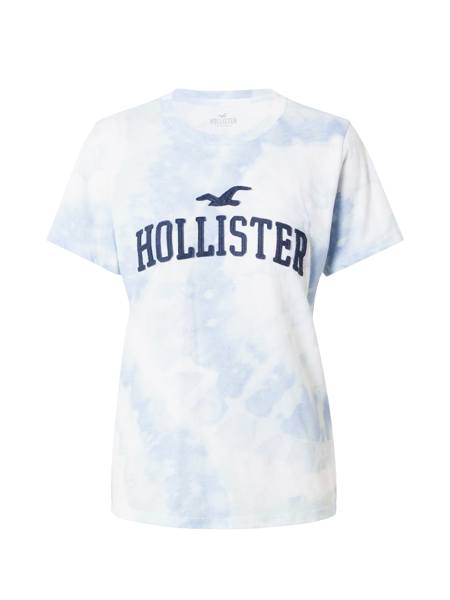 HOLLISTER Majica  mornarska / svetlo modra / bela