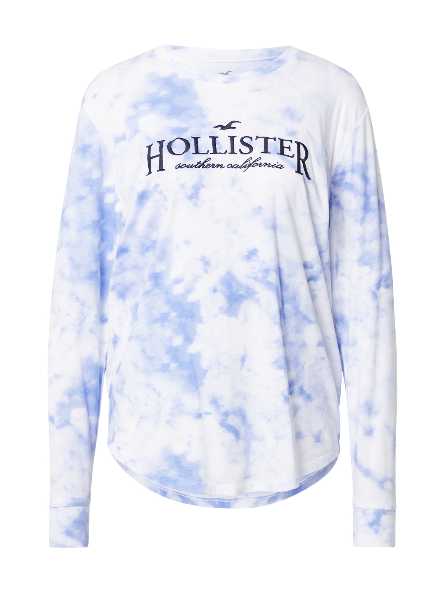 HOLLISTER Majica  mornarska / svetlo modra / bela
