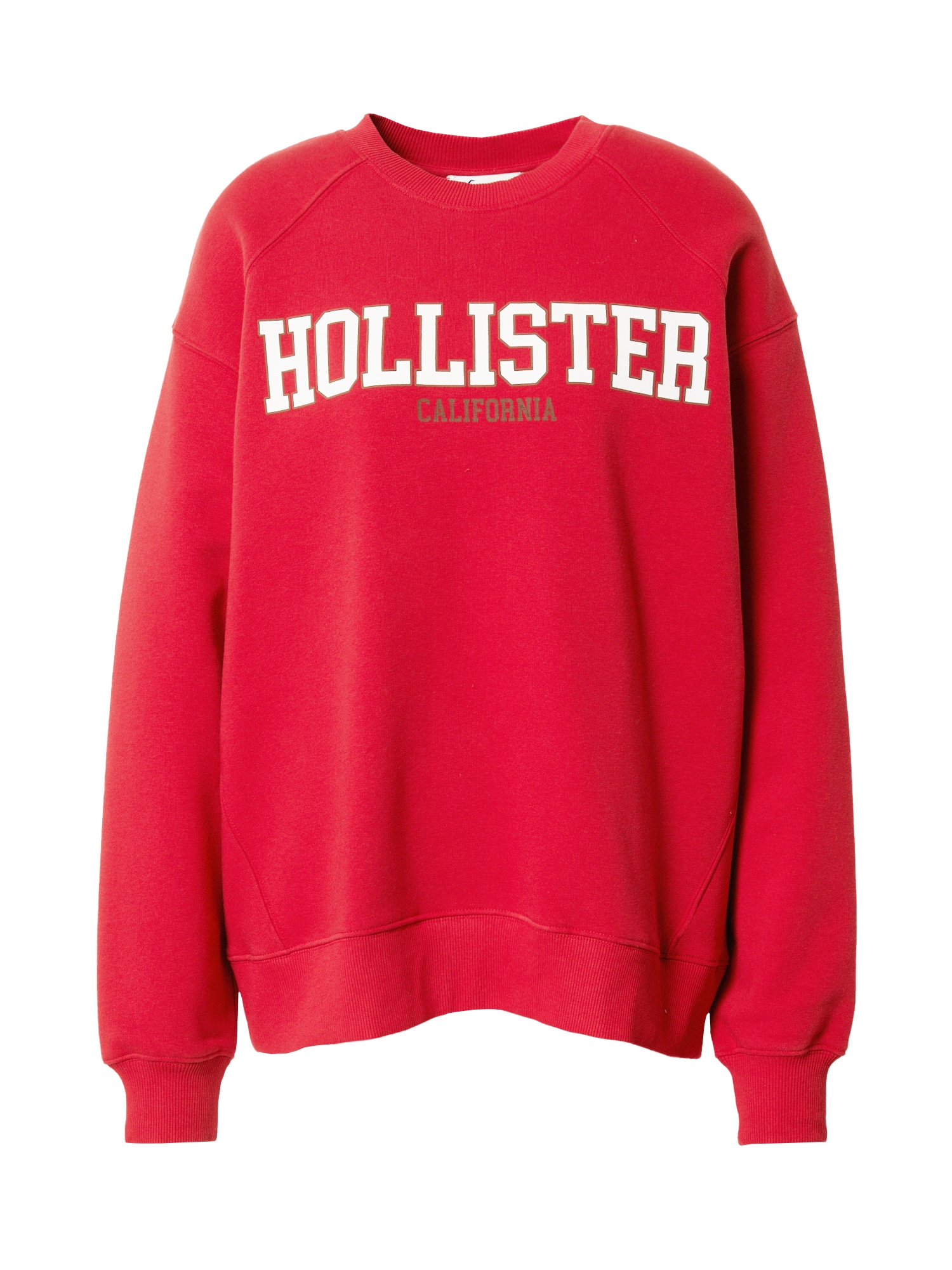 HOLLISTER Majica  oliva / grenada / bela