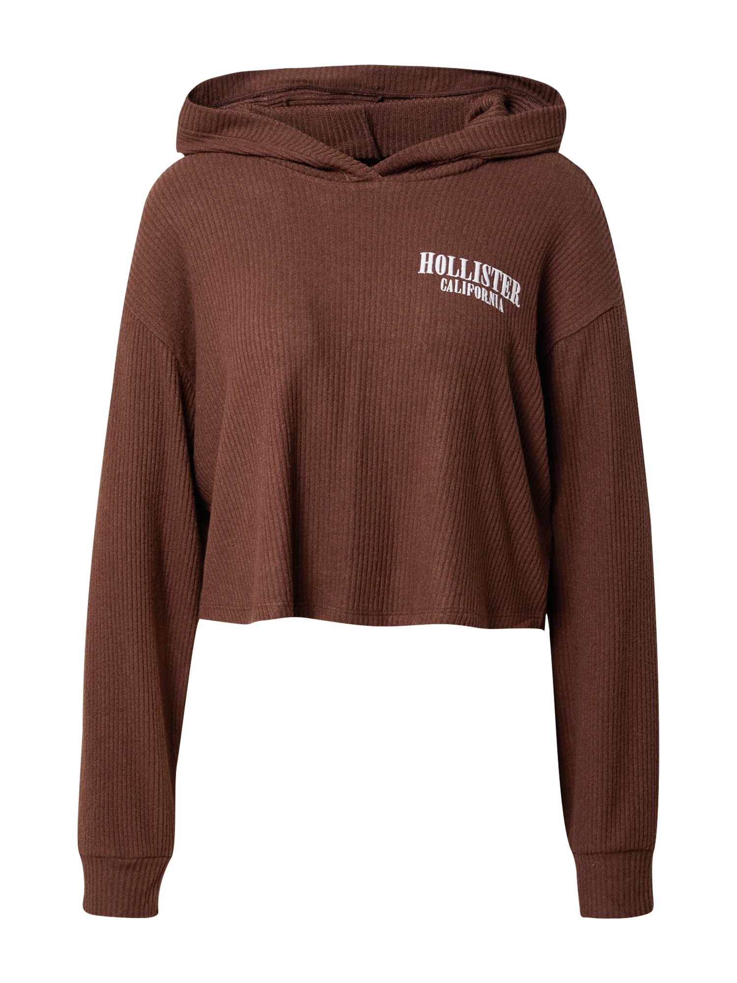 HOLLISTER Majica  rjava / bela