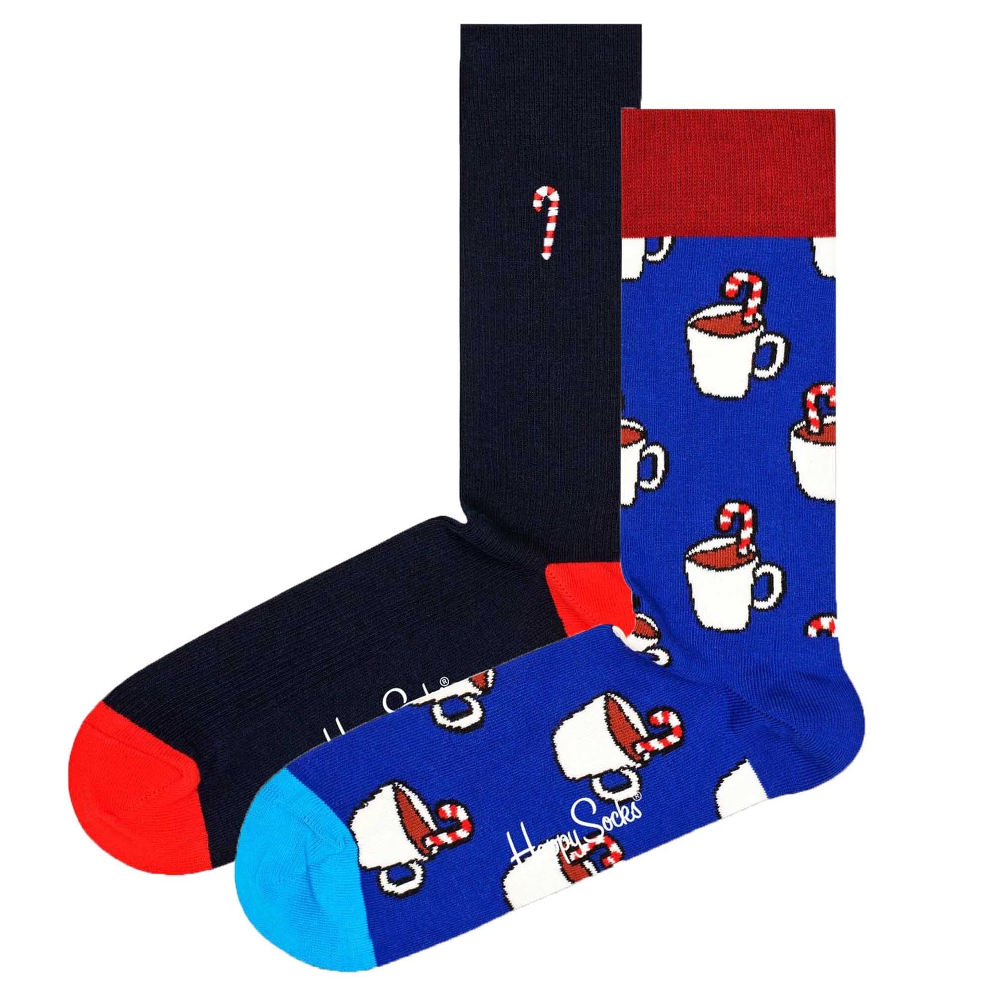 Happy Socks Nogavice  modra / temno rdeča / črna / bela