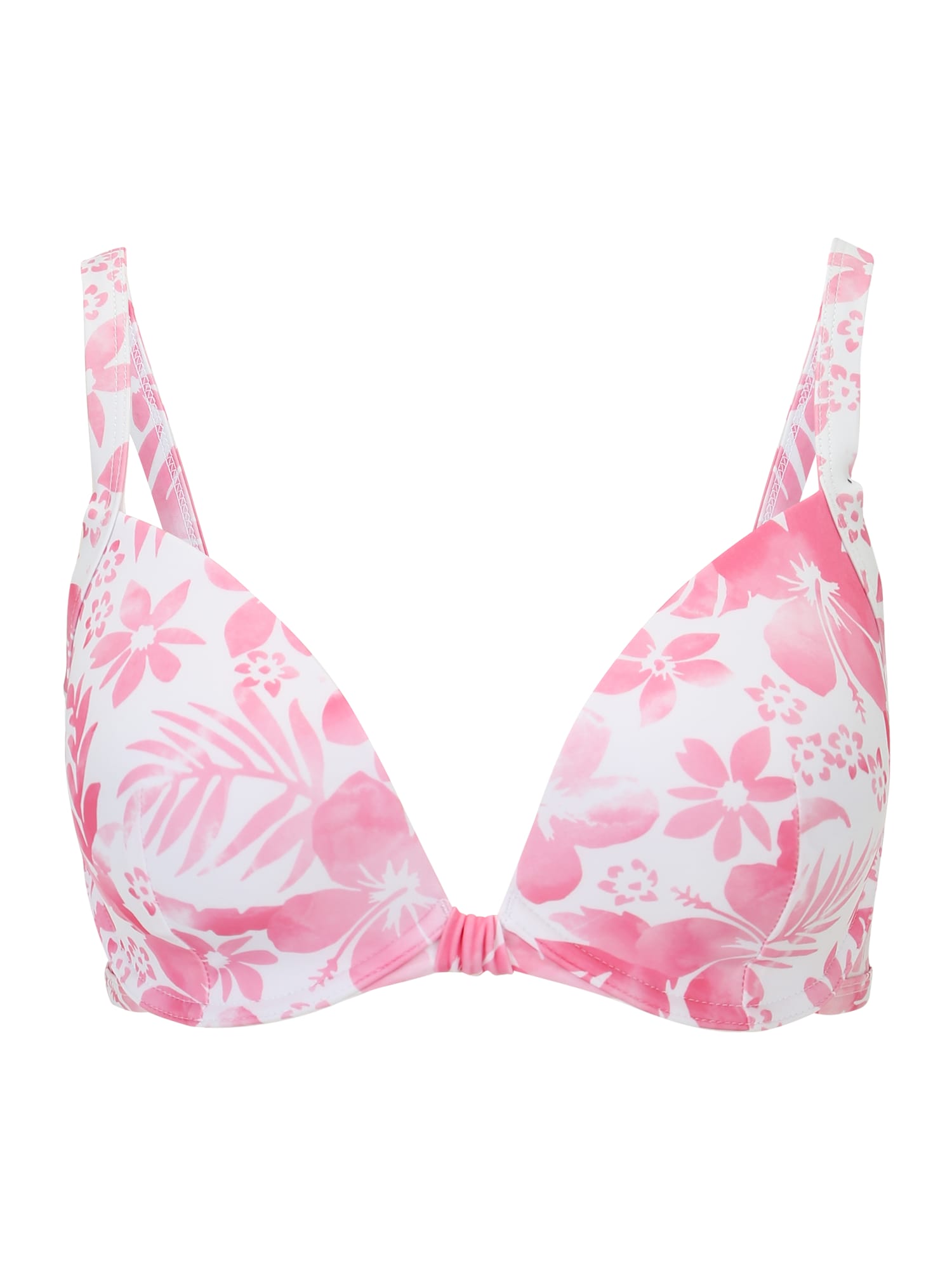 Hunkemöller Bikini zgornji del 'Tropical'  roza / bela
